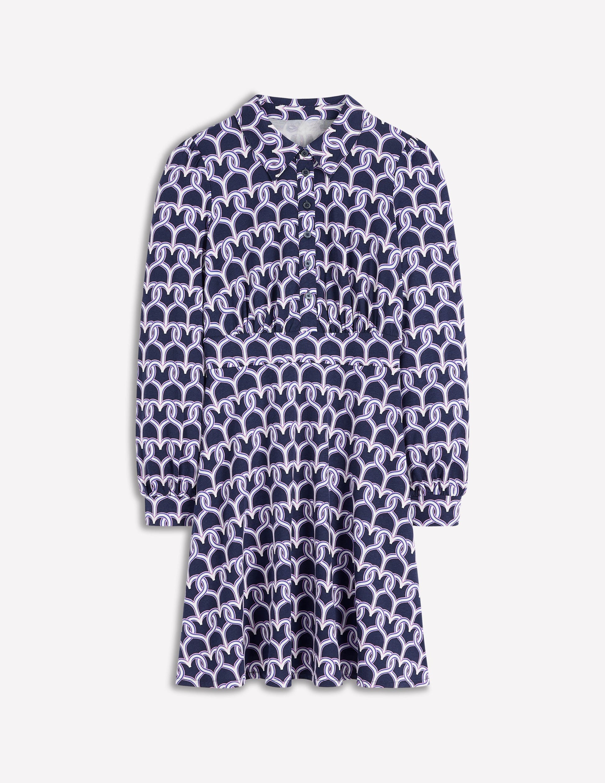 Orla Short Jersey Shirt Dress-Heart Chain-4