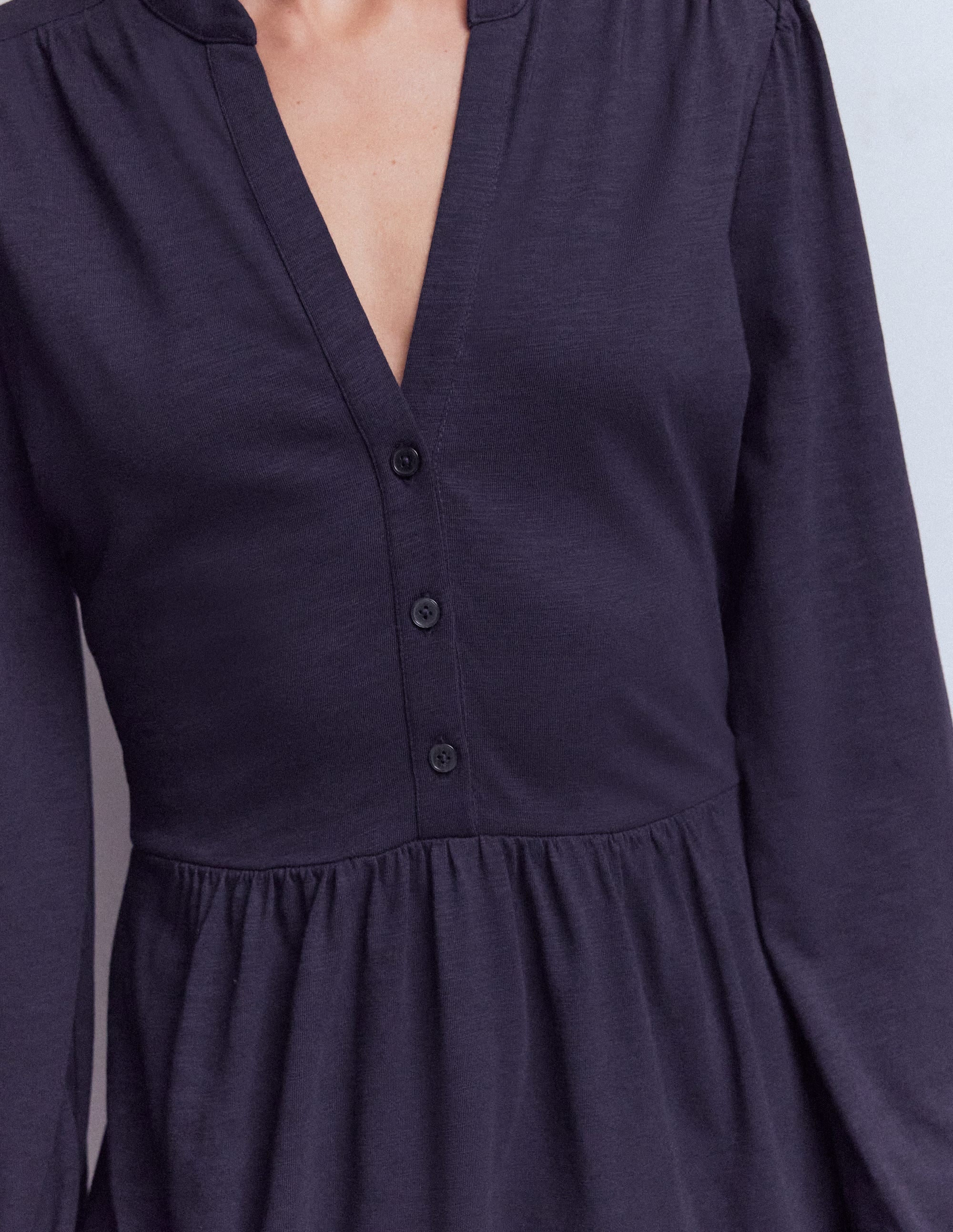 boden navy jersey dress Smocked Jersey Dress - French Navy, Painted Dot