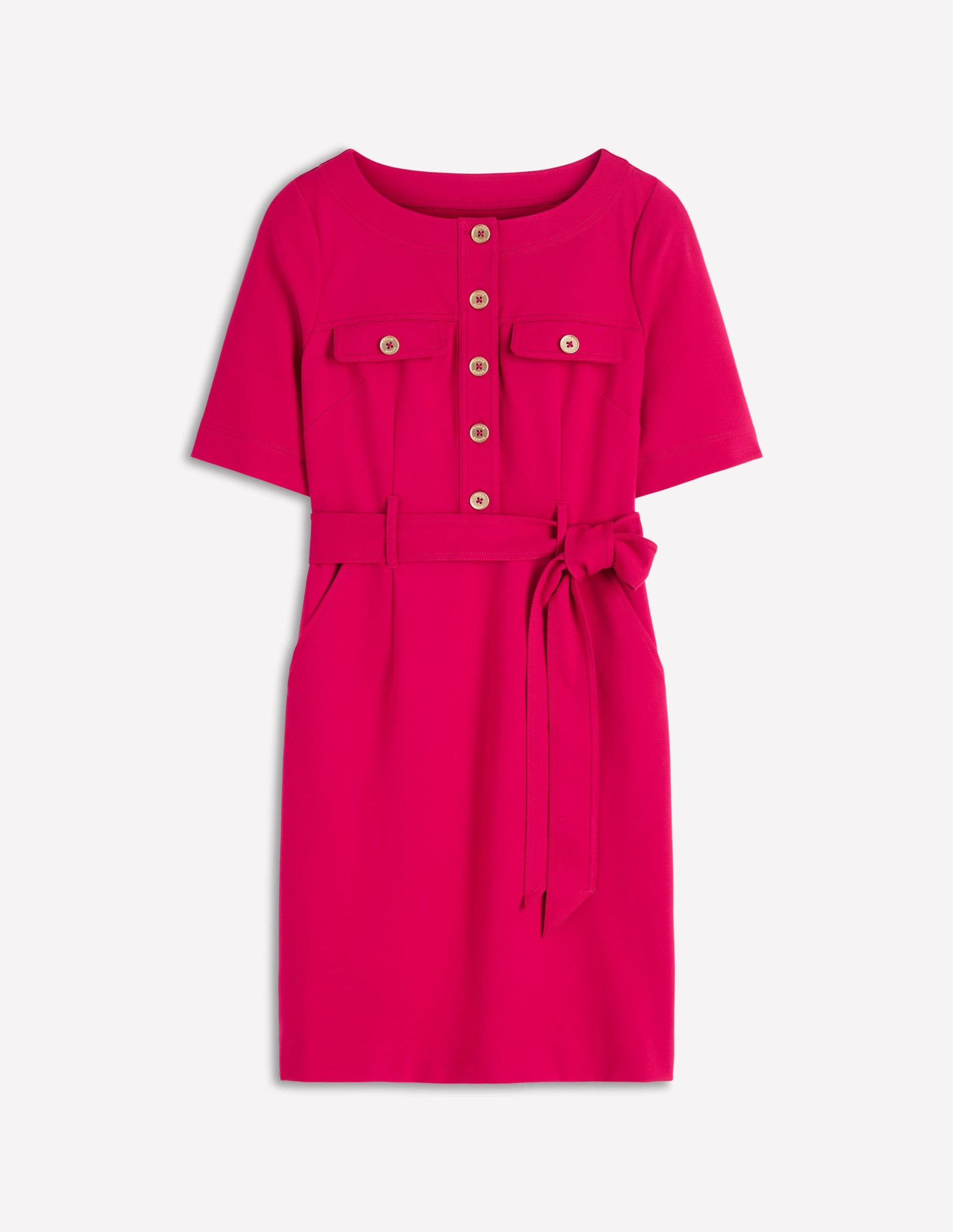 Boden Women's Bria Ponte Shift Dress in Pink | Size 8 Boden Women's Bria Ponte Shift Dress in Pink | Size 8