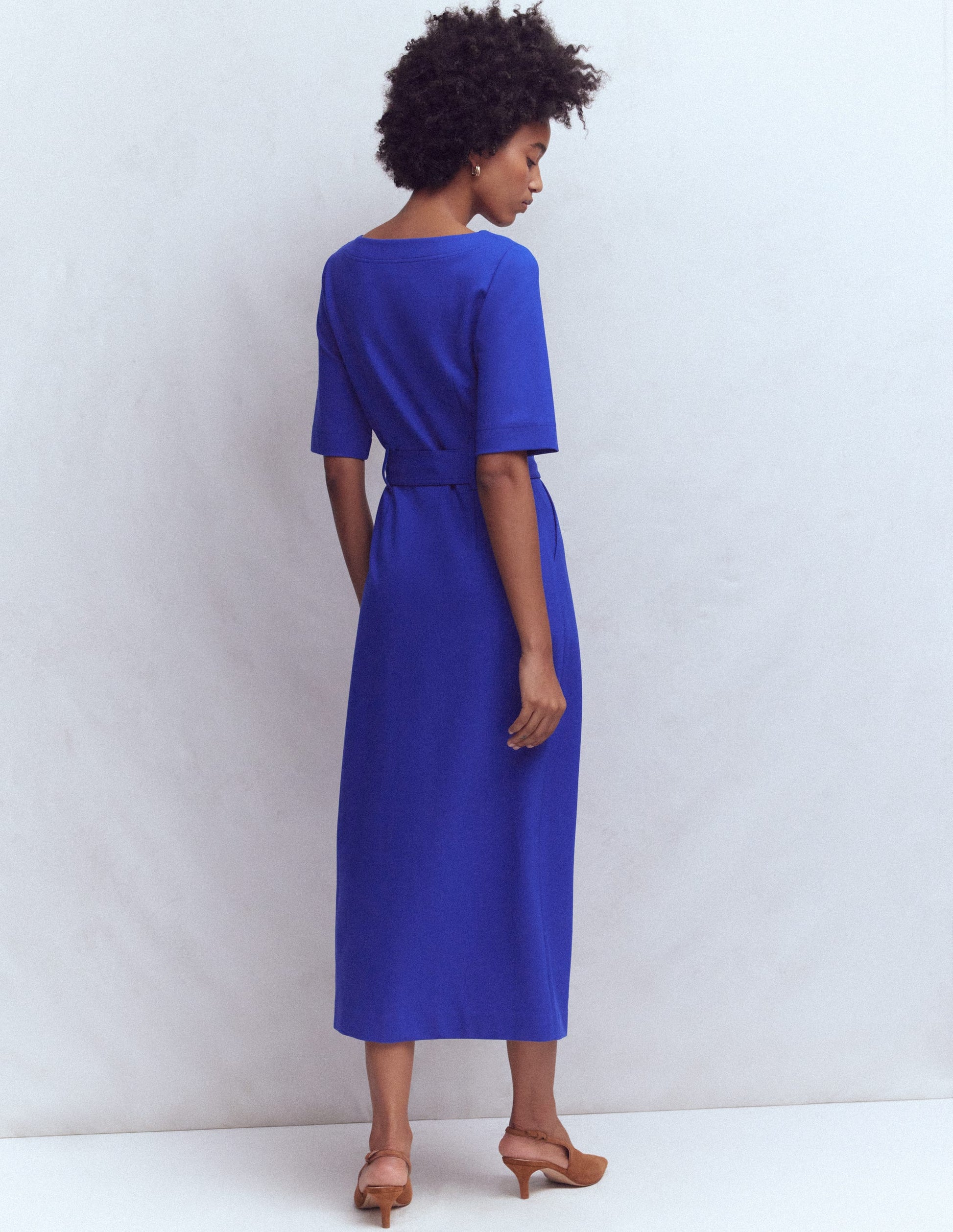 Boden Women's Bria Ponte Midi Dress in Blue | Size 14 Boden Women's Bria Ponte Midi Dress in Blue | Size 14