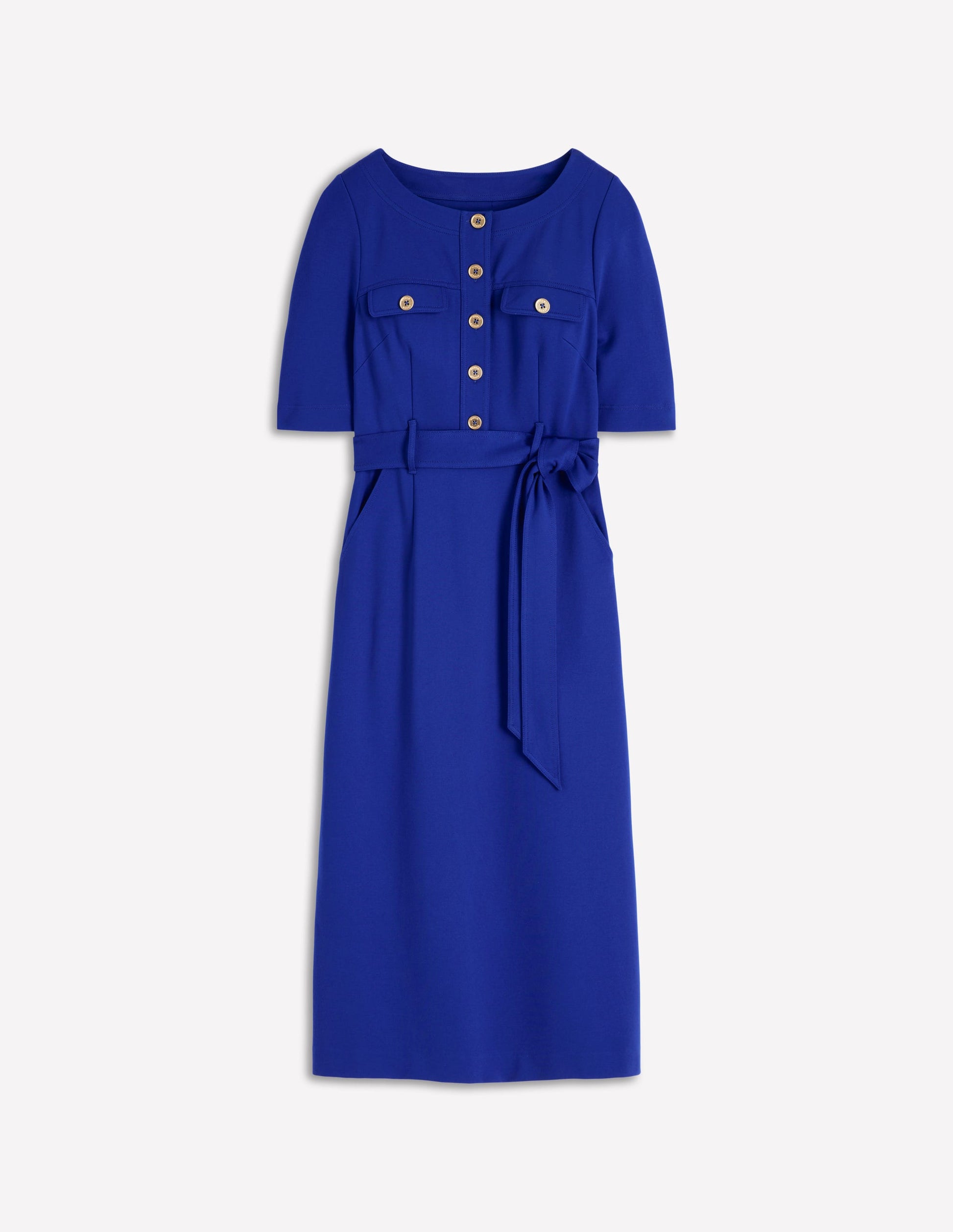 Boden Women's Bria Ponte Midi Dress in Blue | Size 14 Boden Women's Bria Ponte Midi Dress in Blue | Size 14