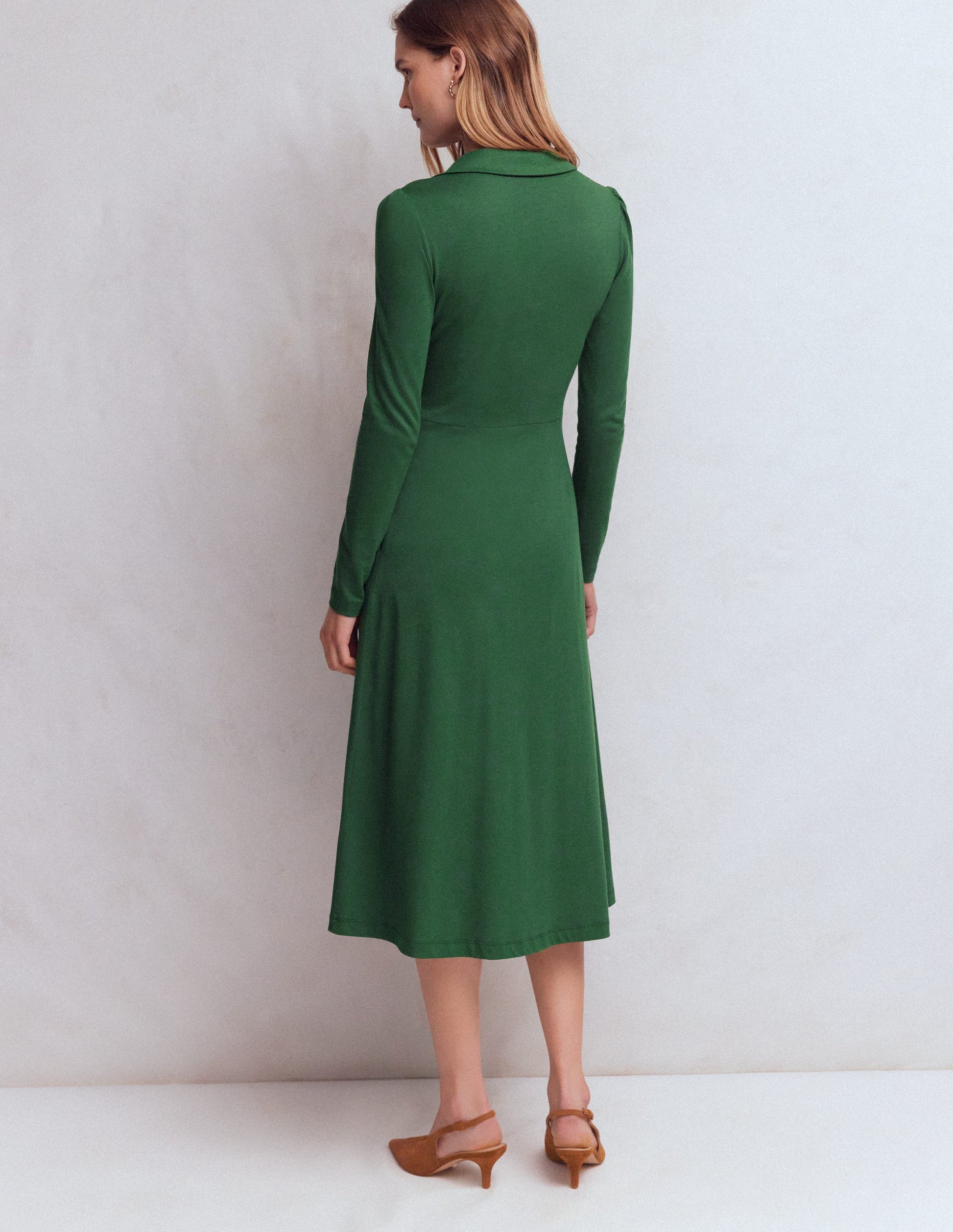 Boden Women's Carla Jersey Wrap Dress in Green | Size 0 Boden Women's Carla Jersey Wrap Dress in Green | Size 0