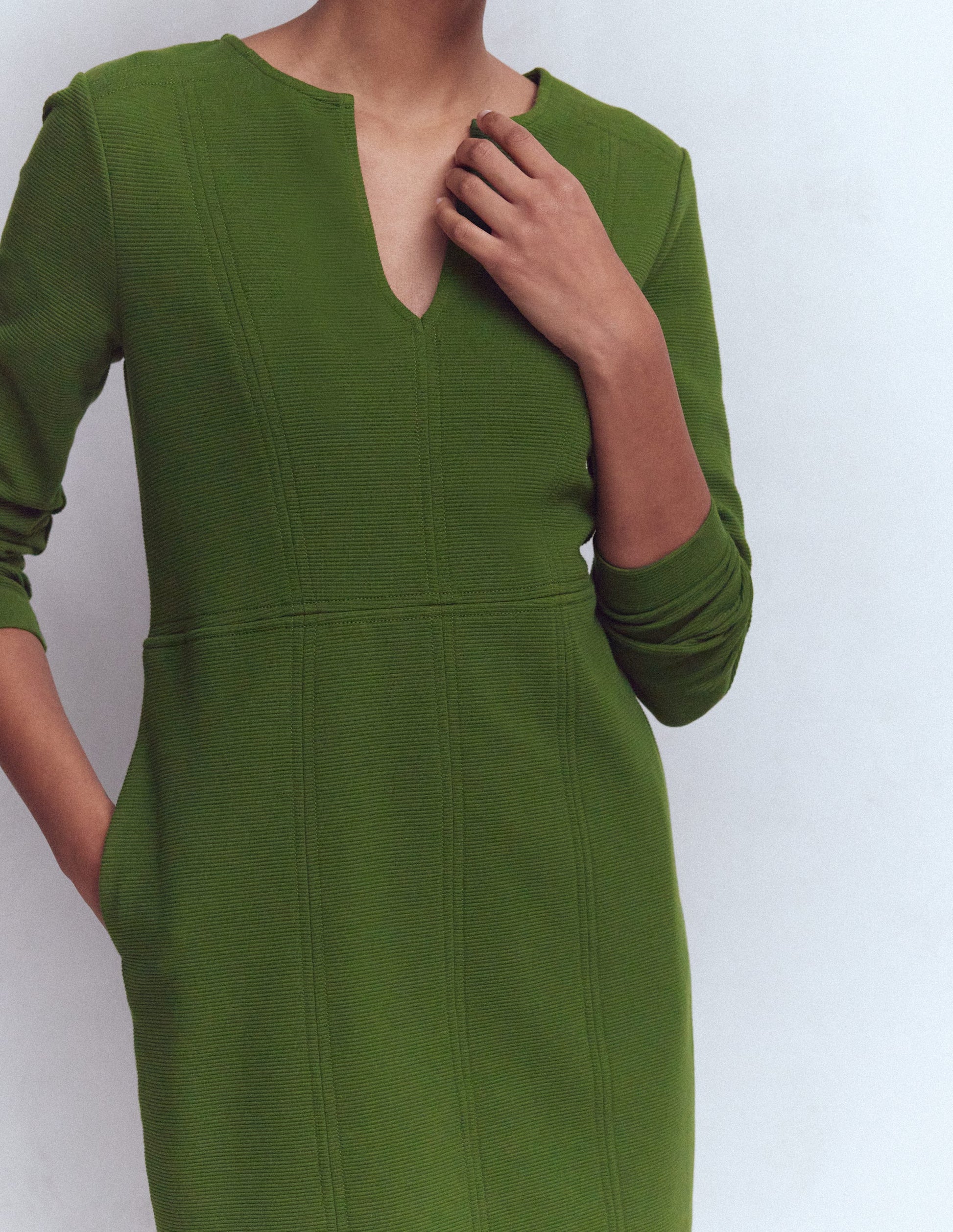 Boden Women's Colette Ottoman Shift Dress in Green | Size 10 Boden Women's Colette Ottoman Shift Dress in Green | Size 10