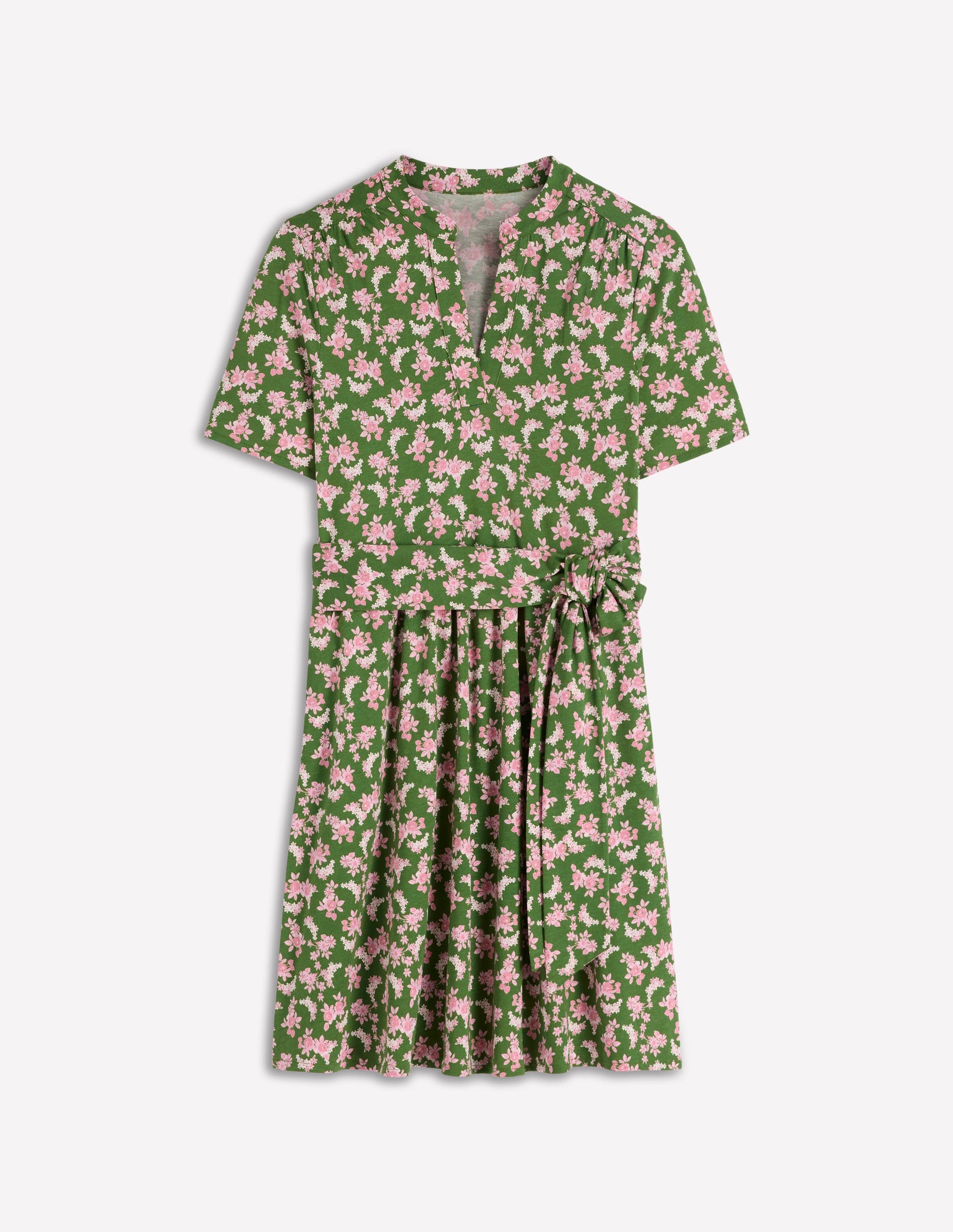 slim fit dress slacks Daisy Flippy Jersey Dress-Promenade Green, Dainty Blooms