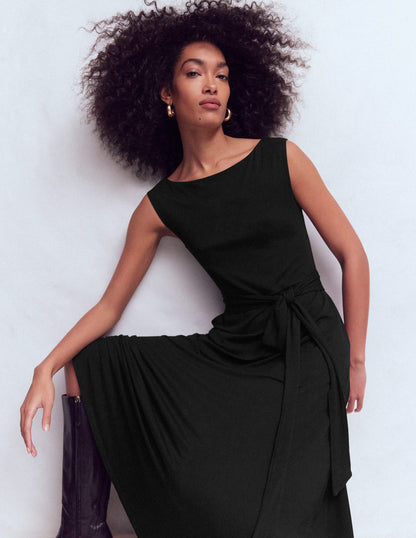 Tamsin Jersey Midi Dress-Black-1