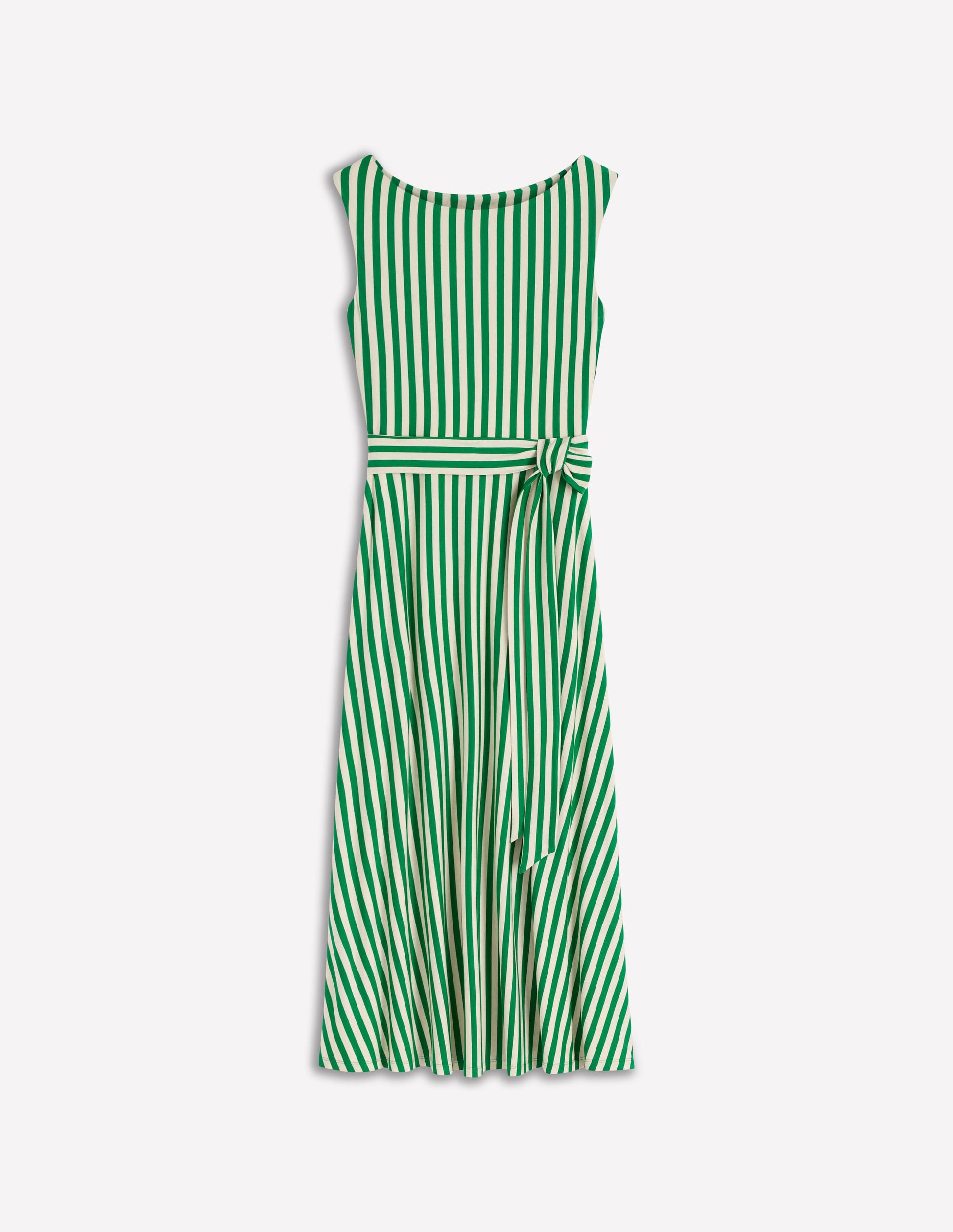 Tamsin Jersey Midi Dress-Fresh Green and Ivory Stripe | Boden USA Tamsin Jersey Midi Dress-Fresh Green and Ivory Stripe | Boden USA