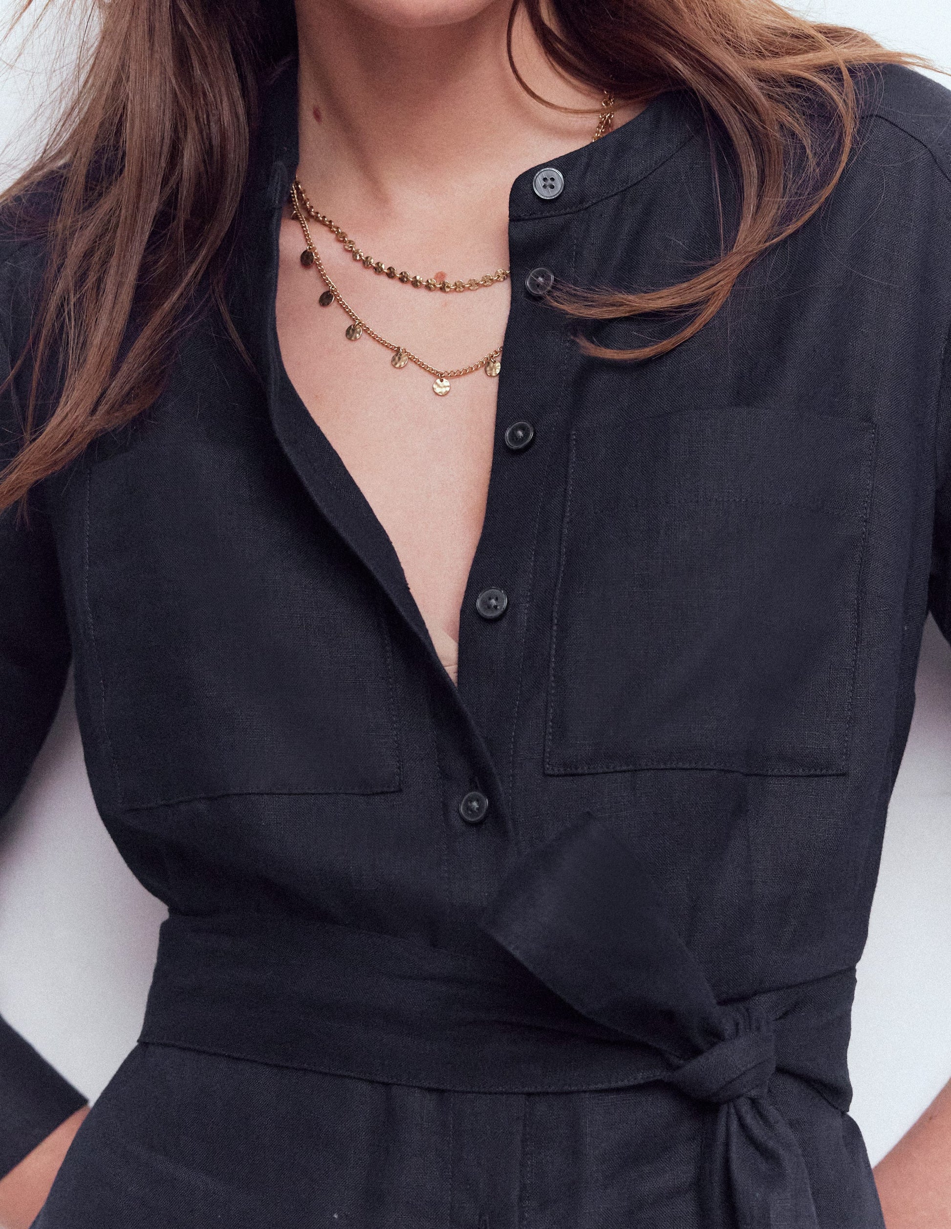 Mollie Linen Shirt Dress-Navy | Boden USA Mollie Linen Shirt Dress-Navy | Boden USA