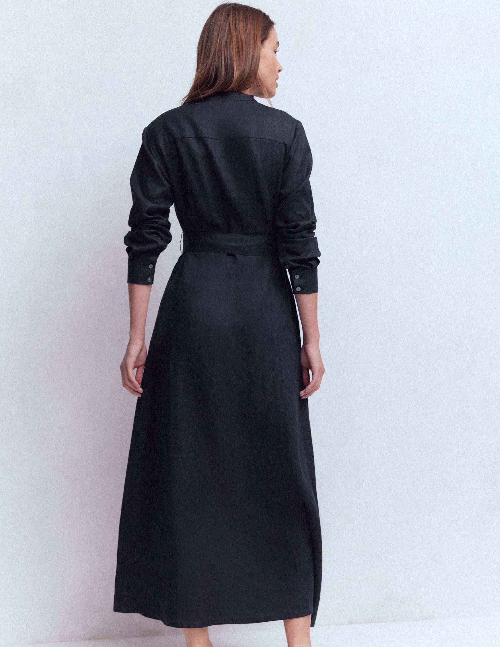 Mollie Linen Shirt Dress-Navy | Boden USA Mollie Linen Shirt Dress-Navy | Boden USA