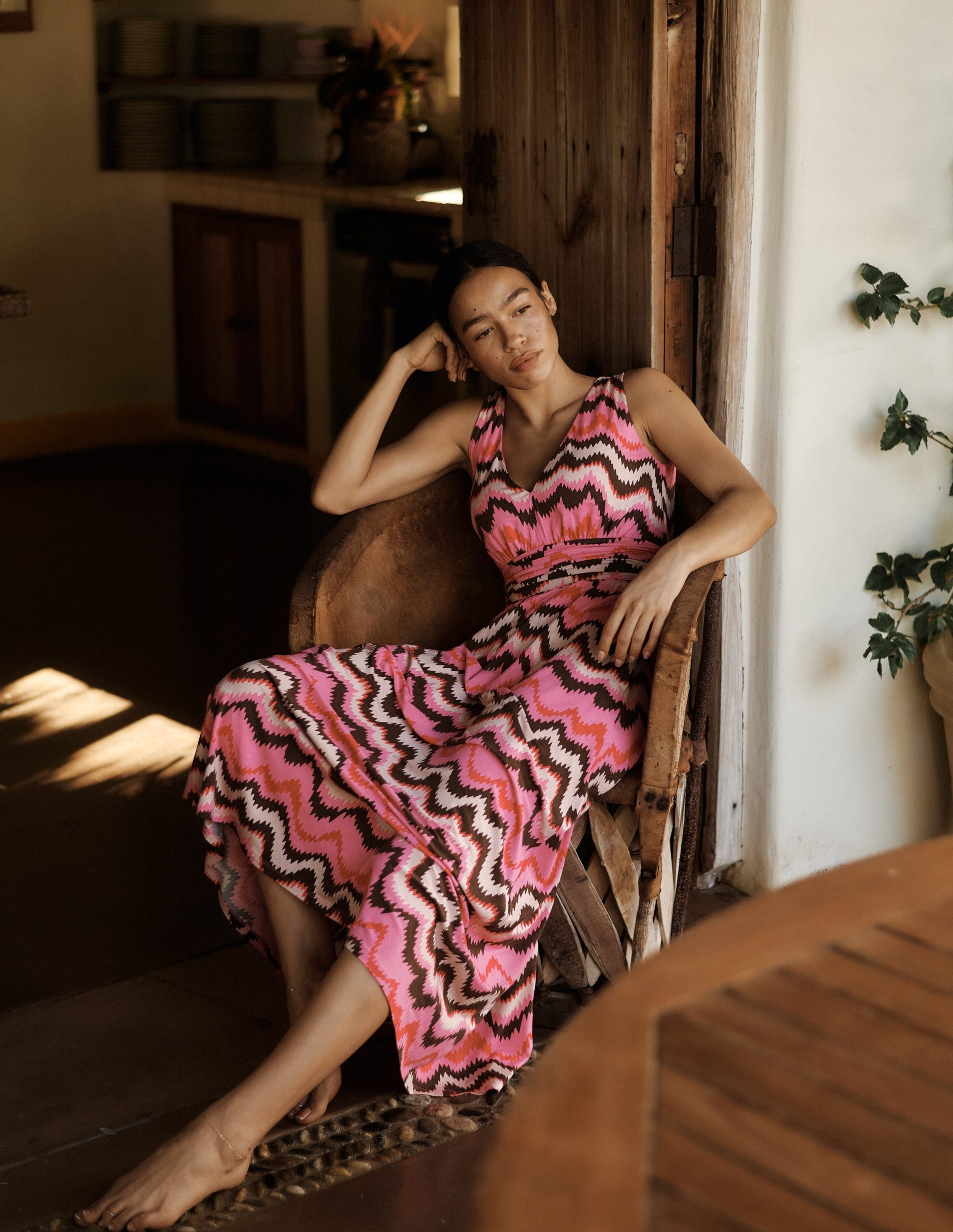 Boden Women's Elodie Jersey Maxi Dress in Pink | Size 4 Boden Women's Elodie Jersey Maxi Dress in Pink | Size 4