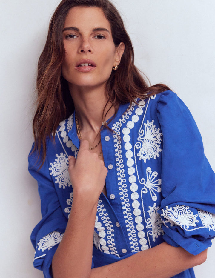 boden dresses women Women's Irene Occasion Dress in Blue One glance and youre probably planning where to take Briony View All Women's Clothing &