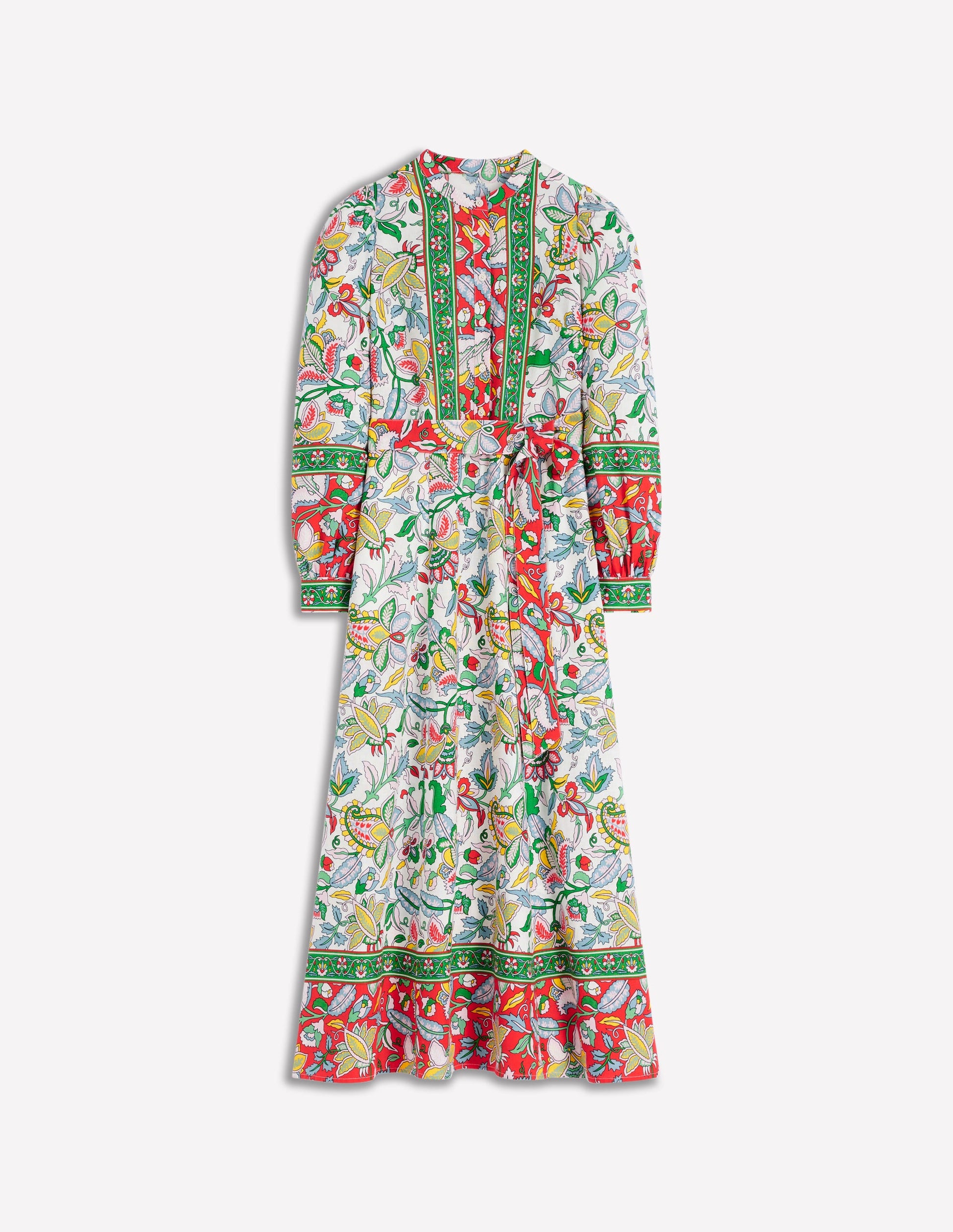 Ava Linen Blend Midi Dress-Multi, Botanical Trail | Boden USA Ava Linen Blend Midi Dress-Multi, Botanical Trail | Boden USA