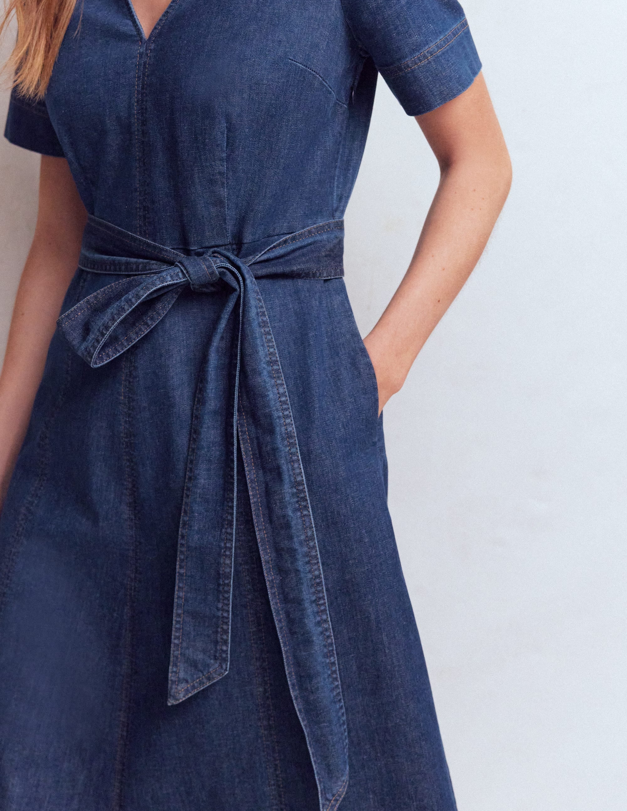 boden denim dress women Boden Women's Sleeveless Zip Denim Dress in Blue
