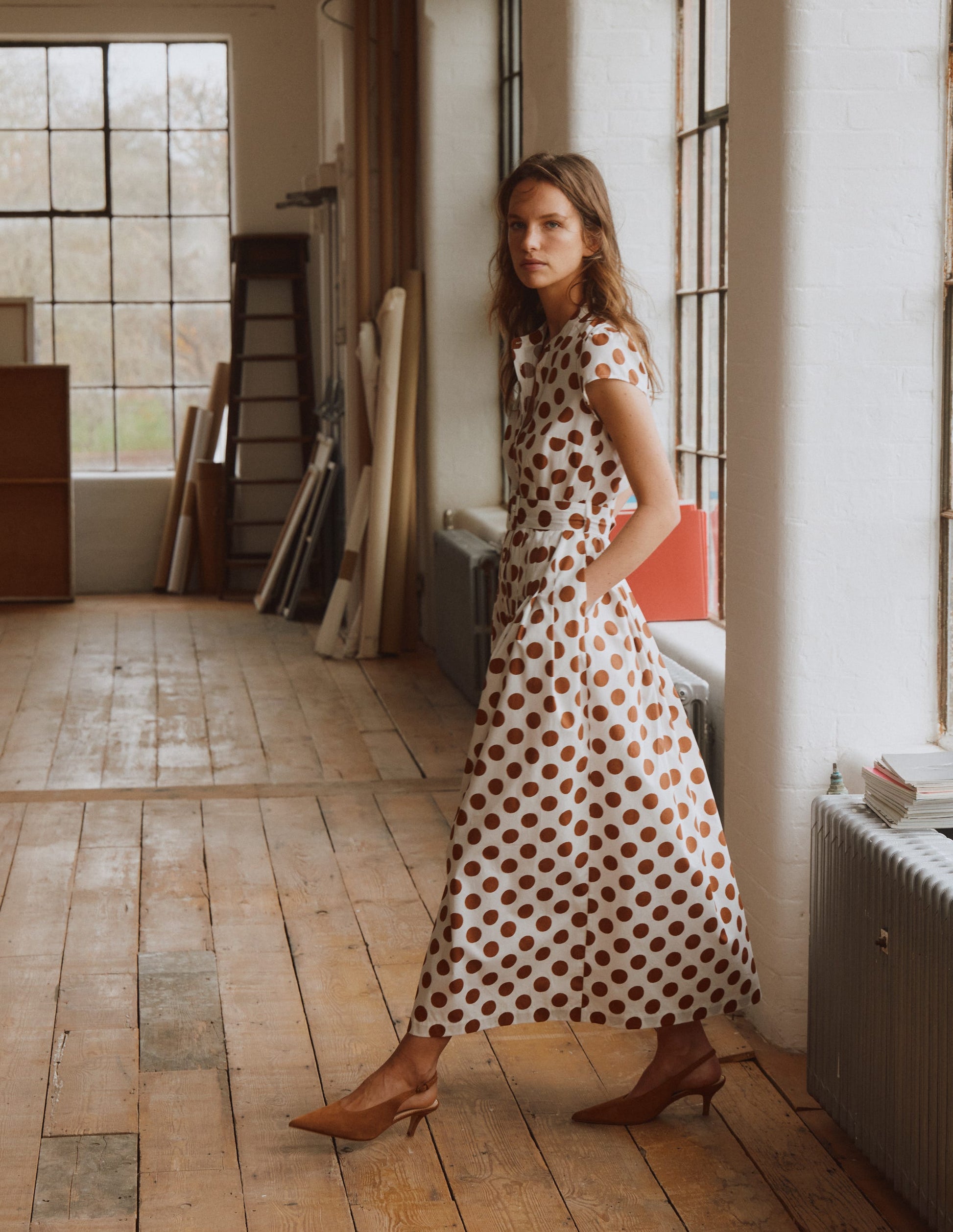 Arabella Cotton Maxi Dress-Ginger, Painted Dot | Boden USA Arabella Cotton Maxi Dress-Ginger, Painted Dot | Boden USA