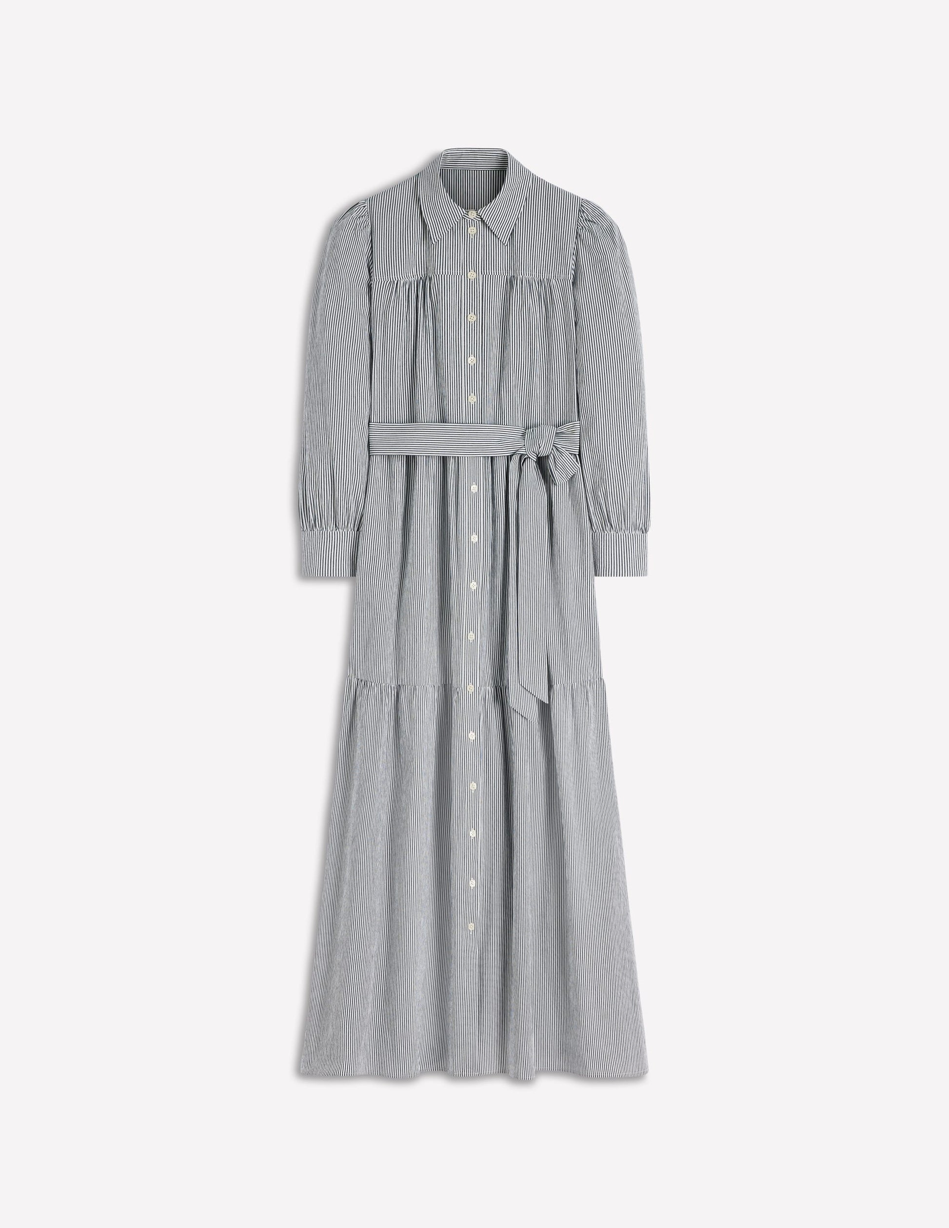 Ellie Cotton Maxi Shirt Dress-Texture Stripe | Boden USA Ellie Cotton Maxi Shirt Dress-Texture Stripe | Boden USA