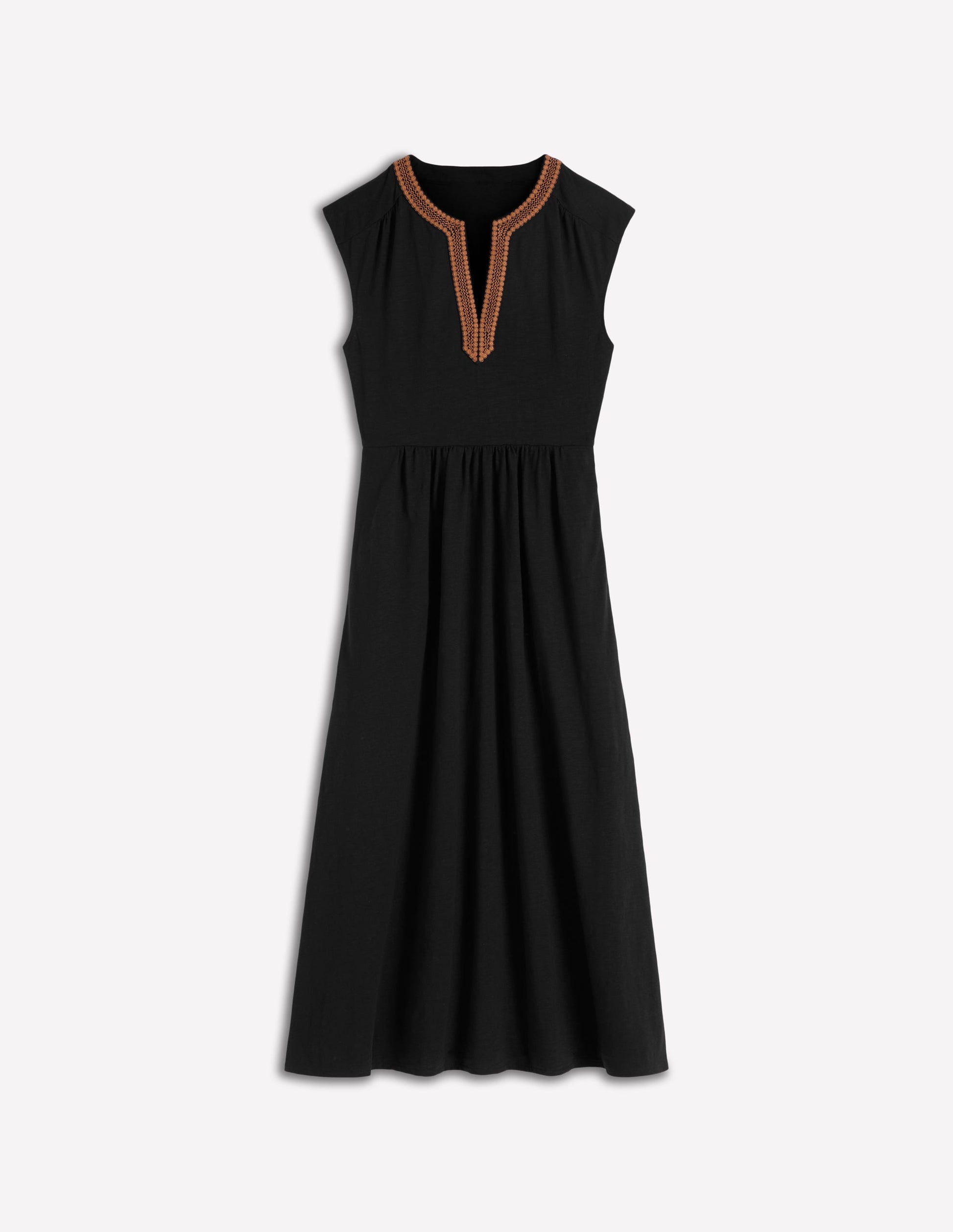 May Jersey Midi Dress-Black | Boden USA May Jersey Midi Dress-Black | Boden USA