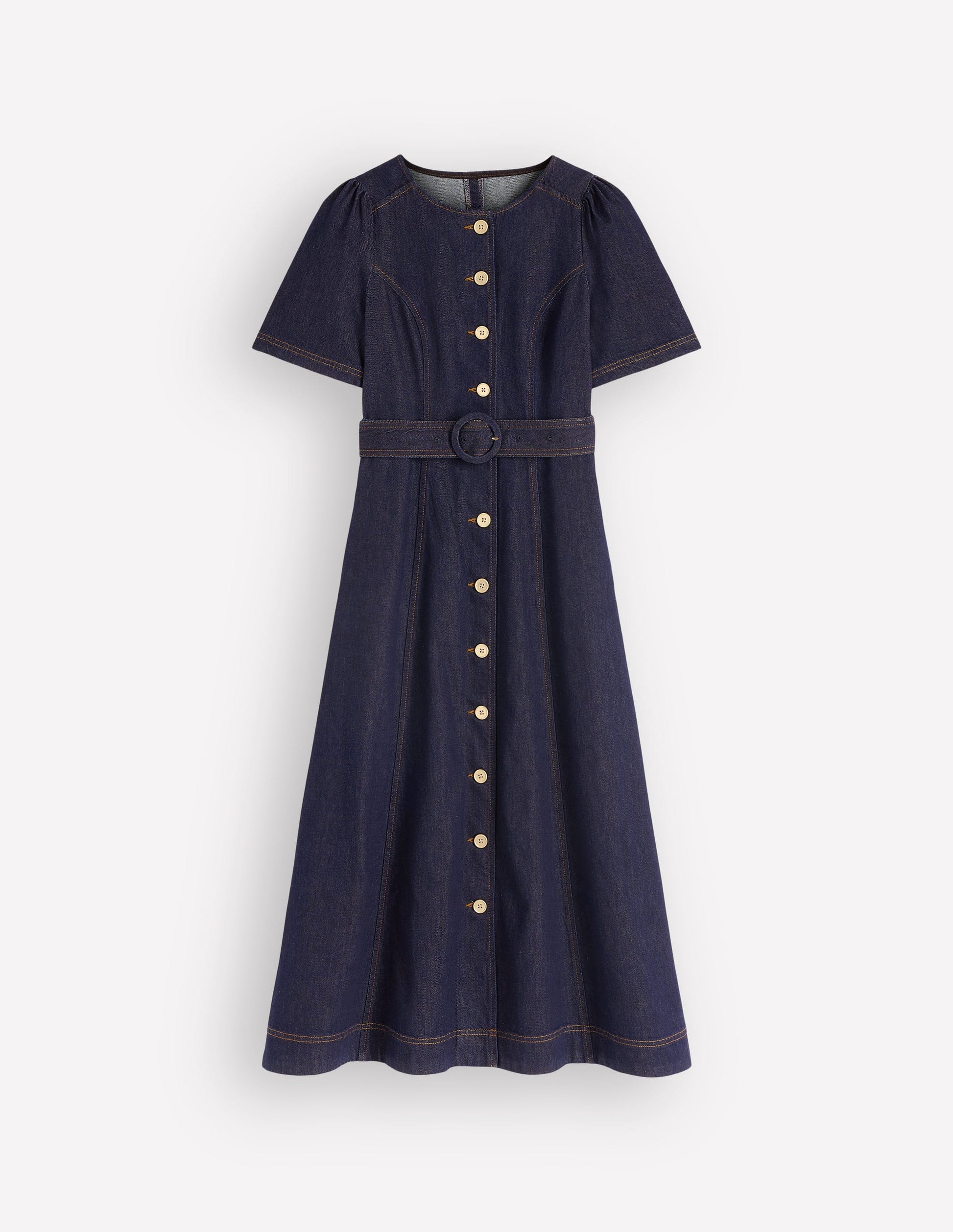 Button Detail Denim Dress-Indigo Wash | Boden USA Button Detail Denim Dress-Indigo Wash | Boden USA