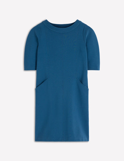 Nessa Ottoman Shift Dress-Tourmaline Blue-5