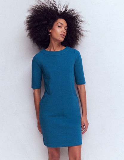 Nessa Ottoman Shift Dress-Tourmaline Blue-1