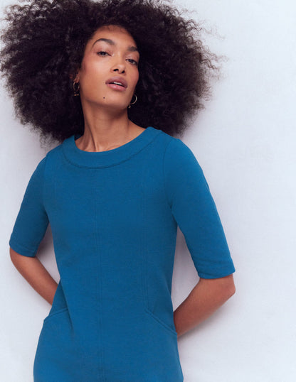 Nessa Ottoman Shift Dress-Tourmaline Blue-2