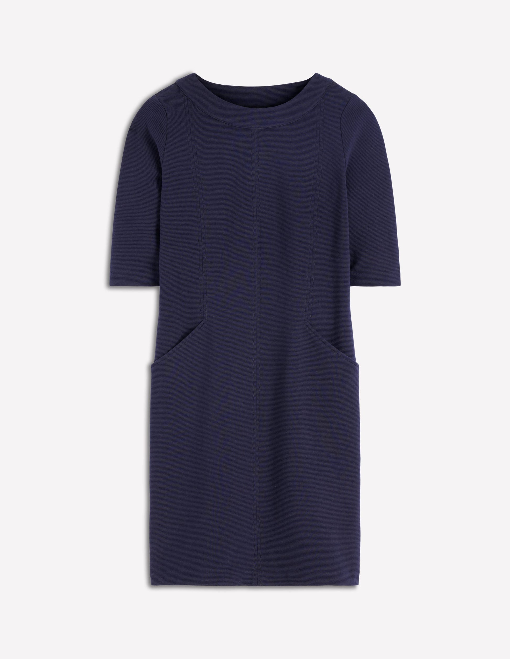 Nessa Ottoman Shift Dress-Navy-5