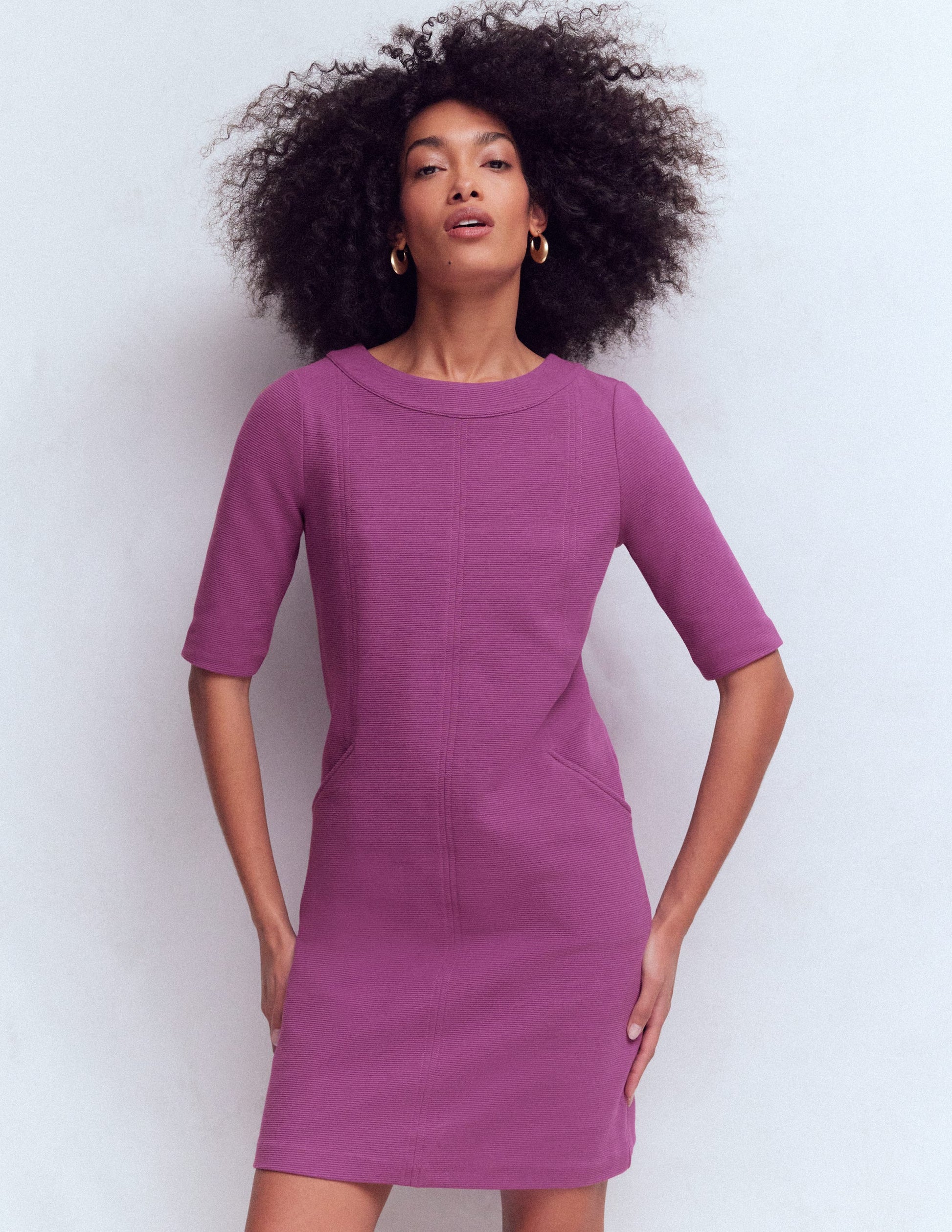 shift dress for women Boden Women's Nessa Ottoman Shift Dress in Purple