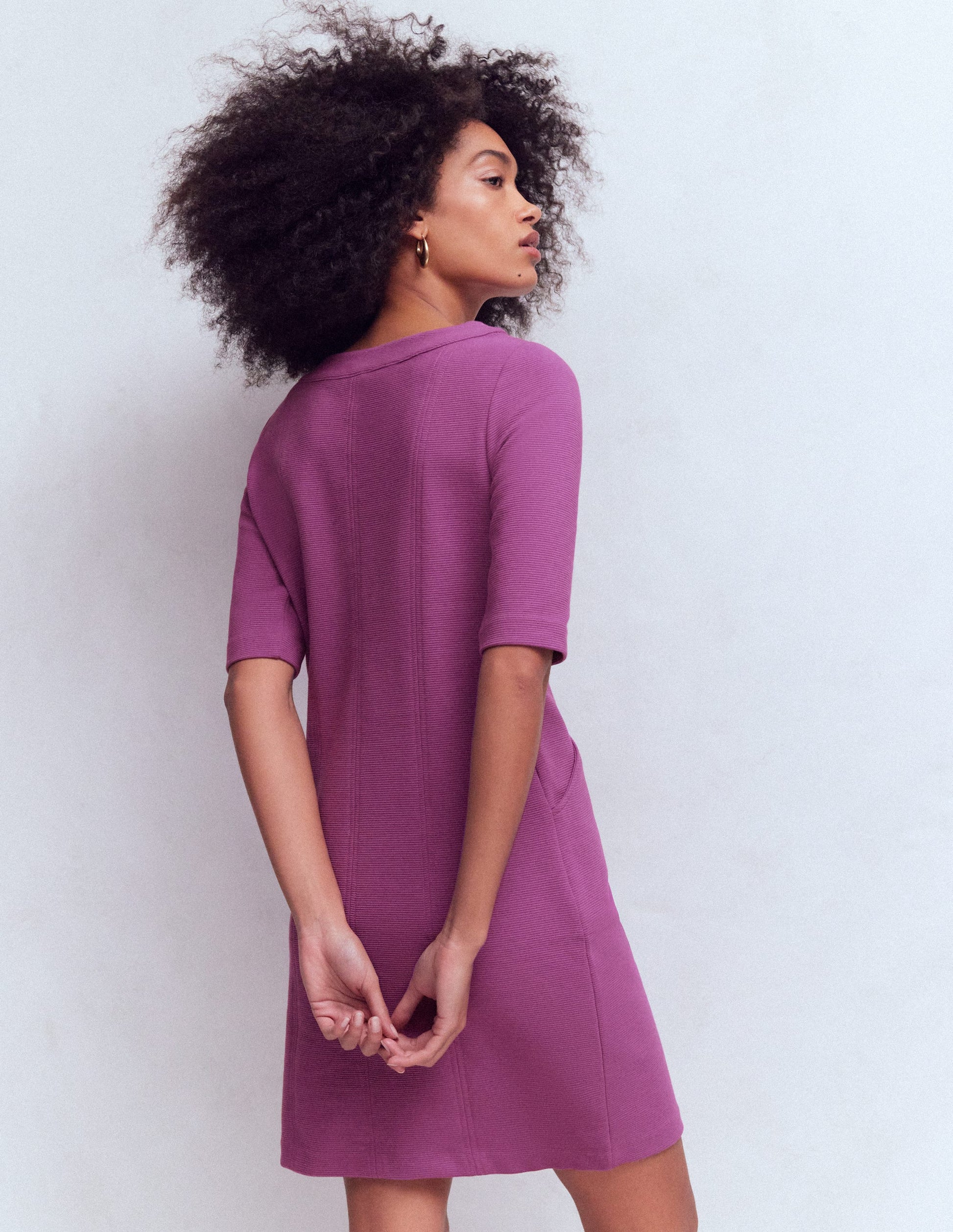 Nessa Ottoman Shift Dress-Damson-3