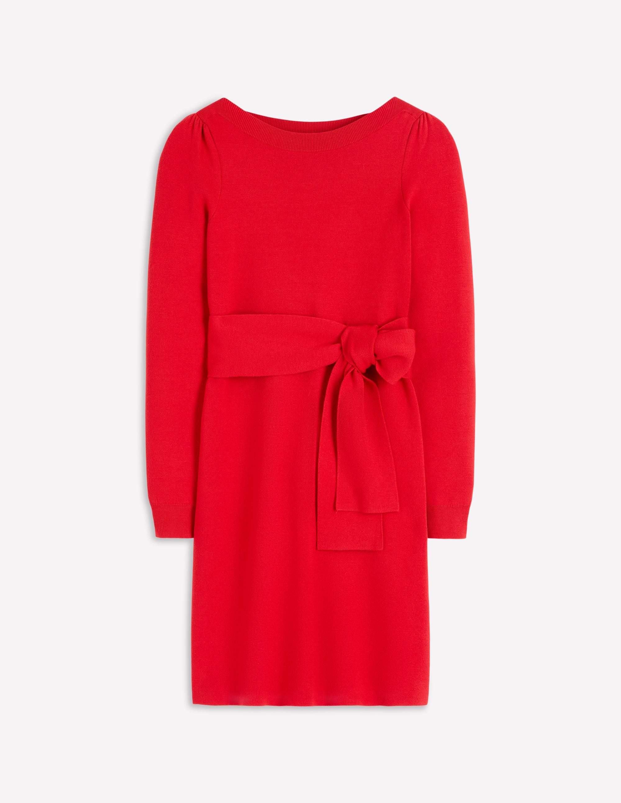 Tiana Tie Front Knitted Dress-Merida Red | Boden USA