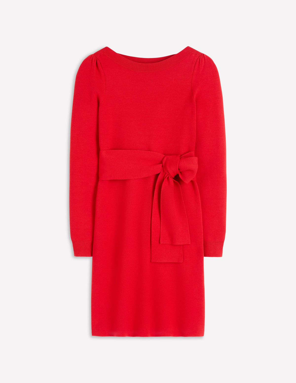 Tiana Tie Front Knitted Dress-Merida Red - Image 5