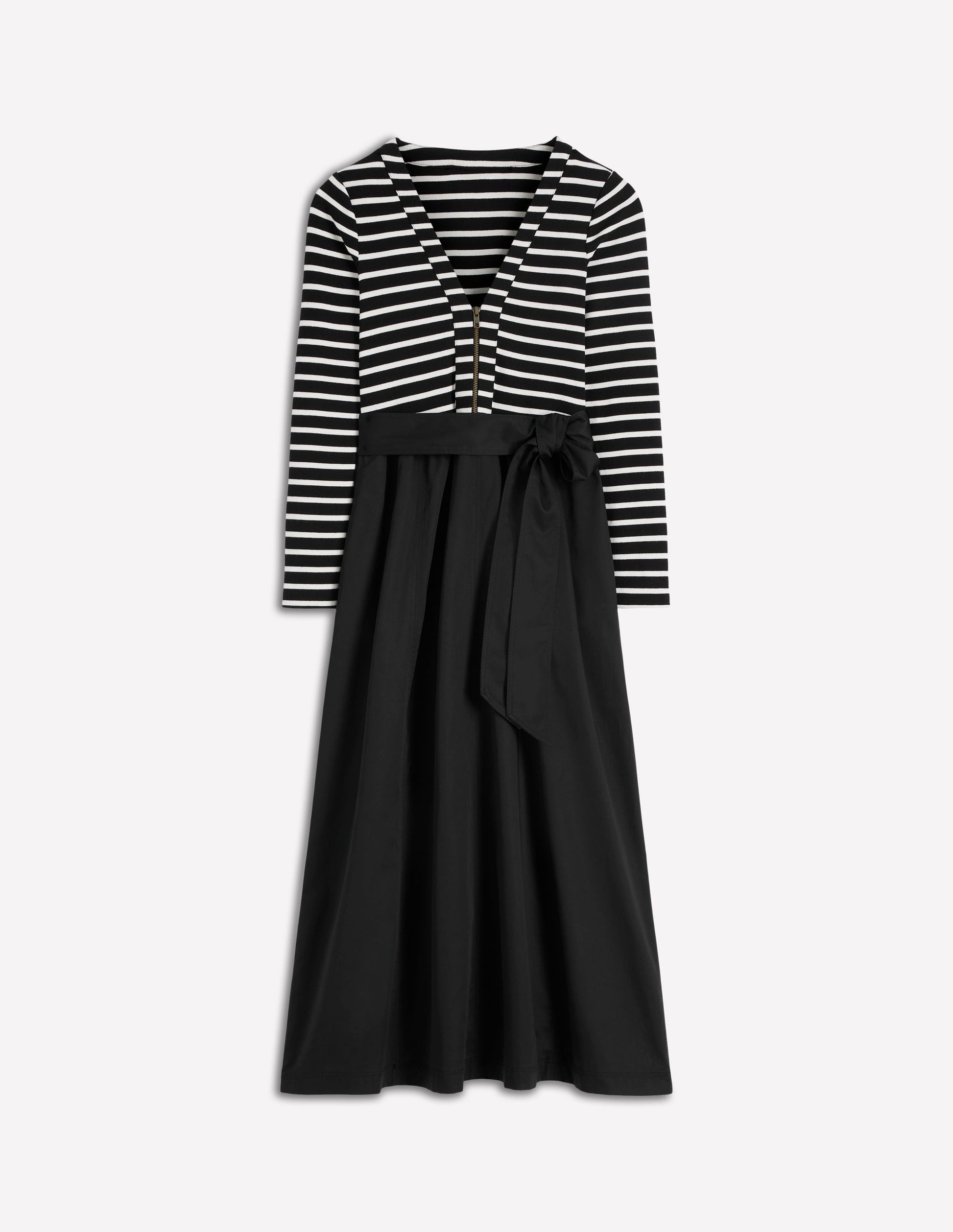 Boden Women's Long Sleeve Mix Media Dress in Black | Size 16/18 Boden Women's Long Sleeve Mix Media Dress in Black | Size 16/18