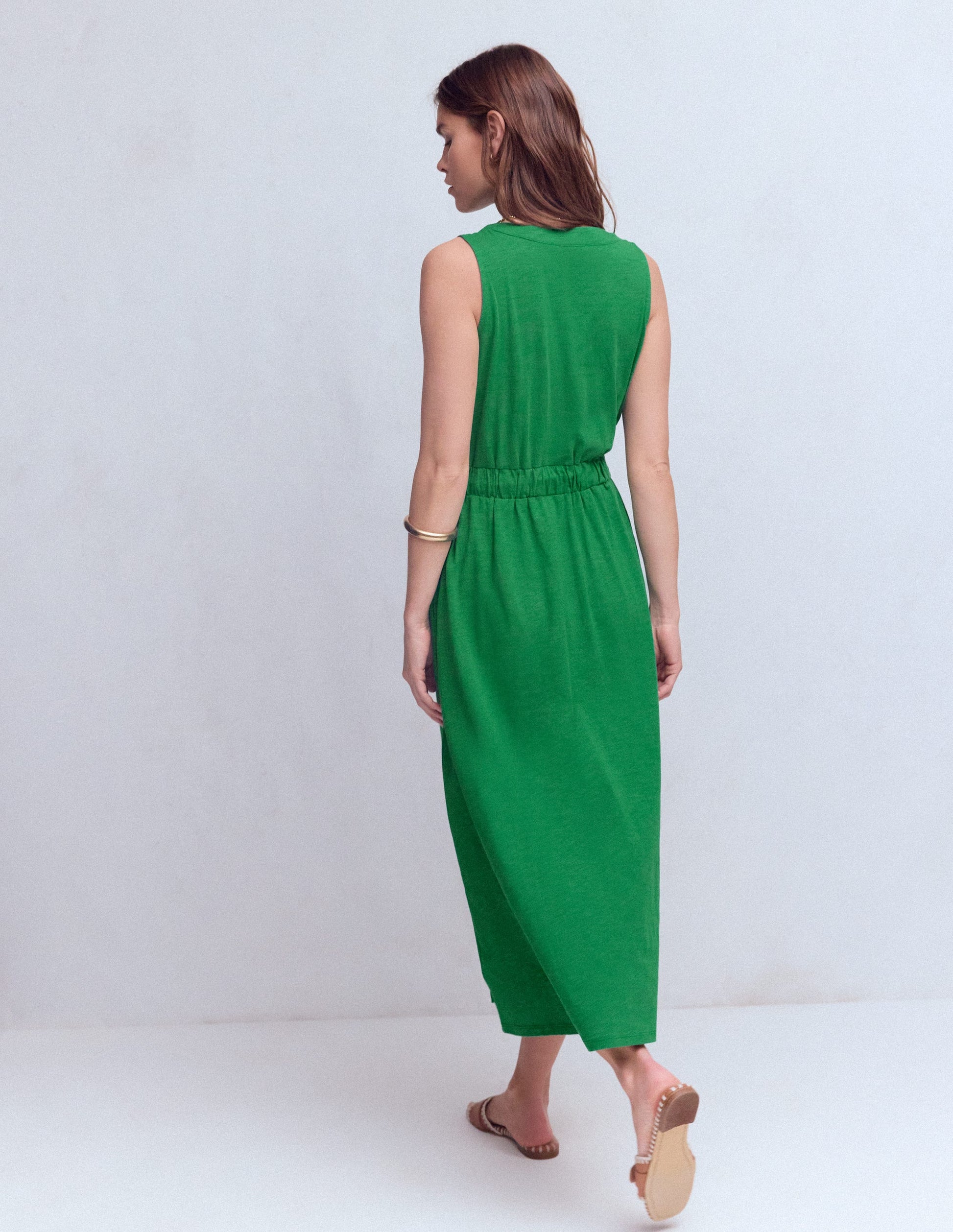 Boden Women's Delphine Midi Sleeveless Dress in Green | Size 2 Boden Women's Delphine Midi Sleeveless Dress in Green | Size 2