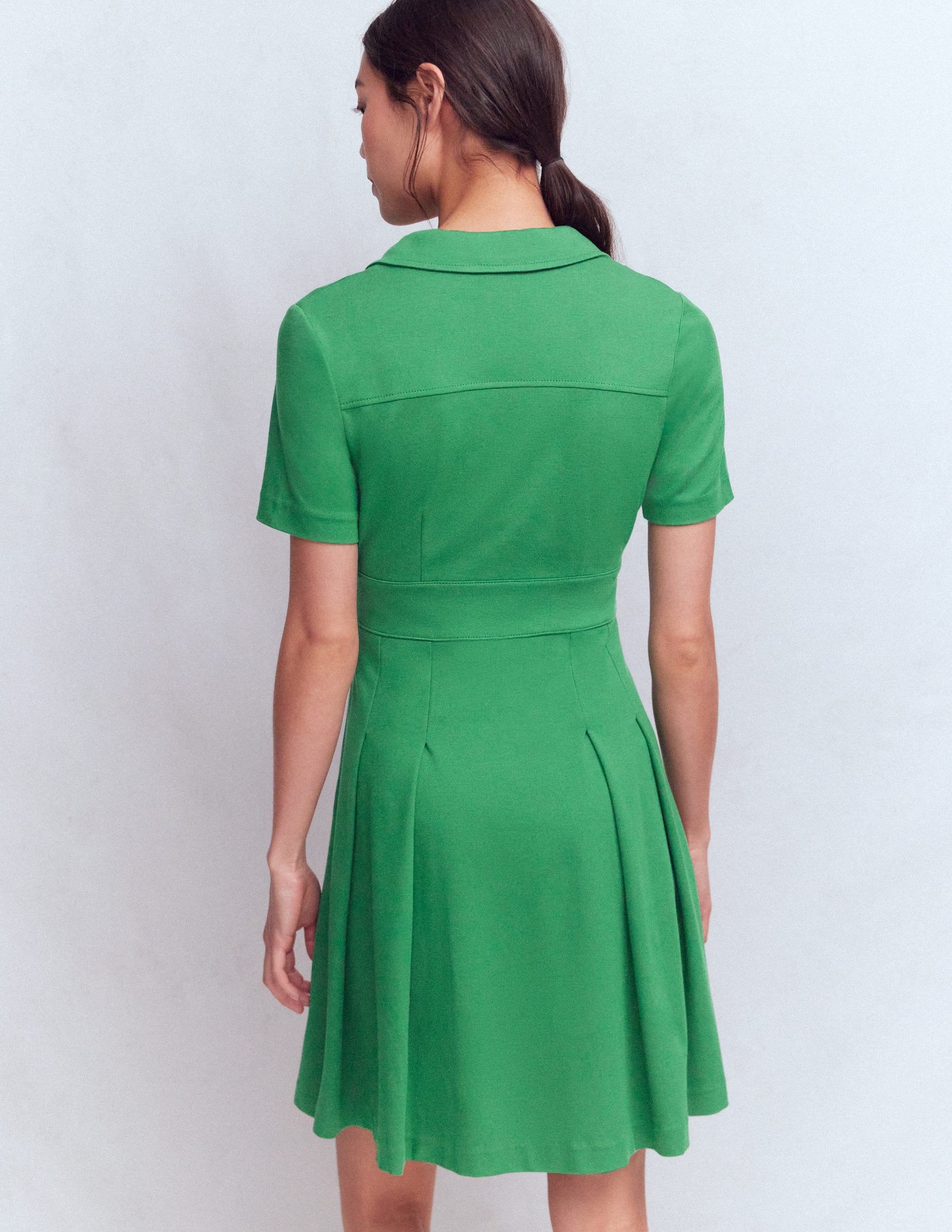 Bridget Ponte Short Dress - Fresh Green | Boden USA