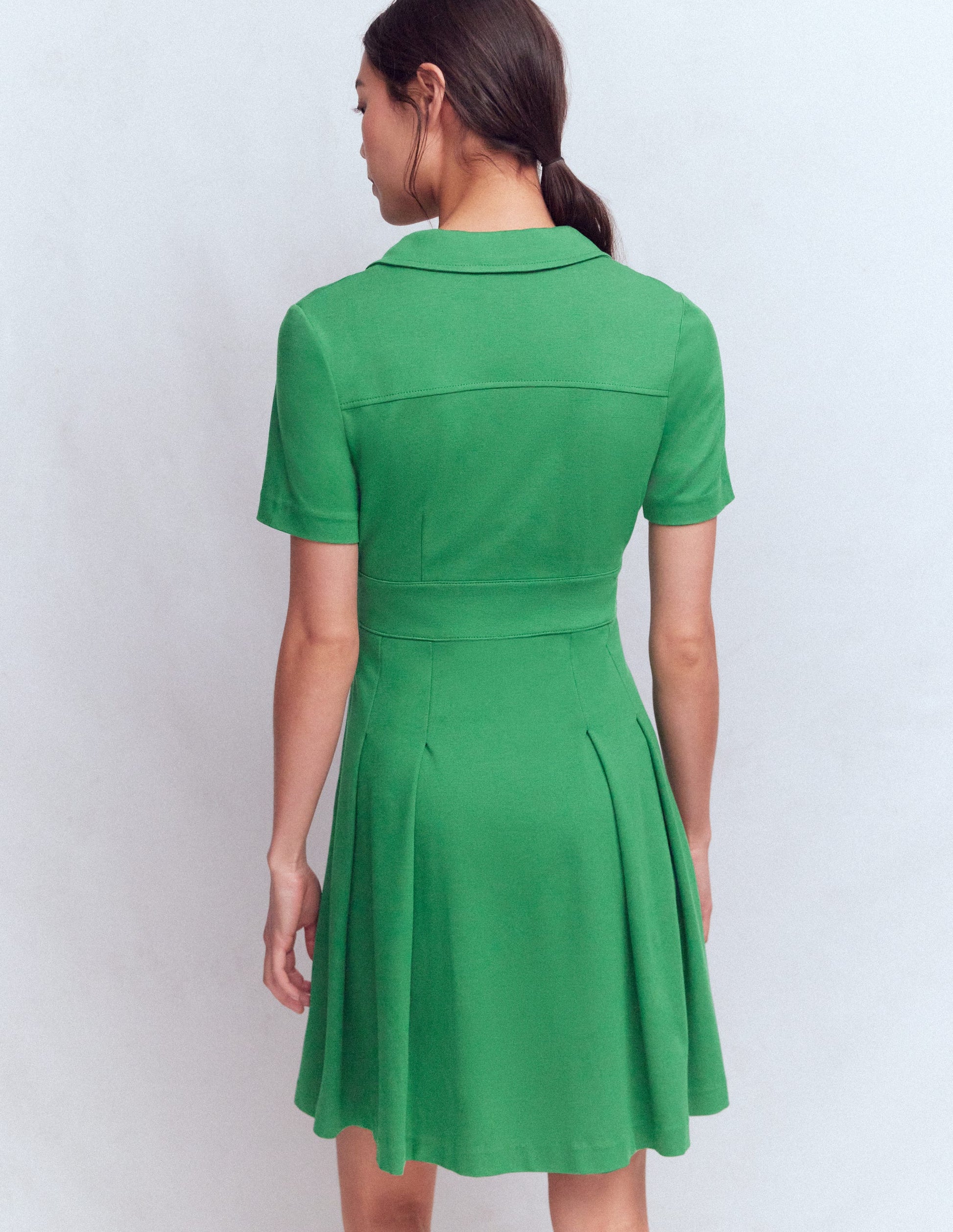 Bridget Ponte Short Dress-Fresh Green-4