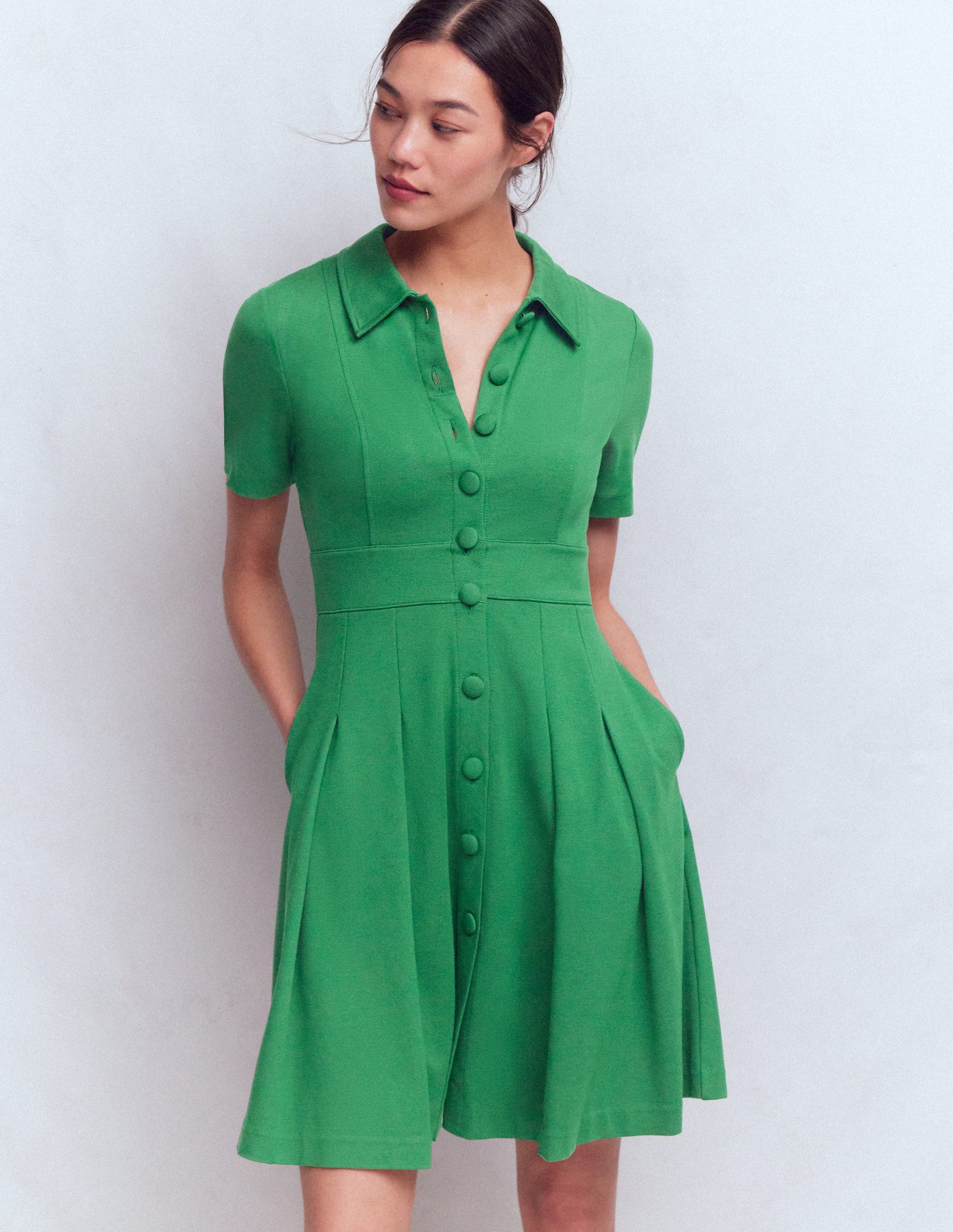 Boden Women's Bridget Ponte Short Dress in Green | Size 10 Boden Women's Bridget Ponte Short Dress in Green | Size 10