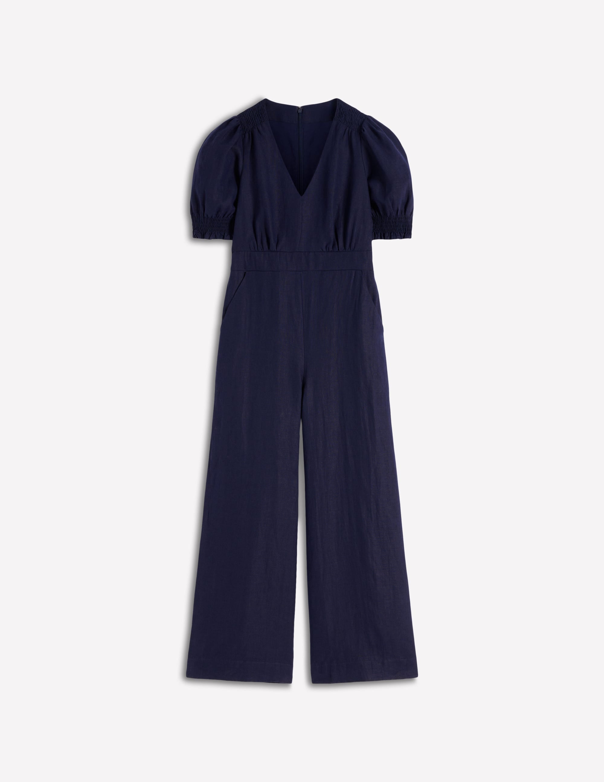 Anna Linen Jumpsuit-Navy - Image 5