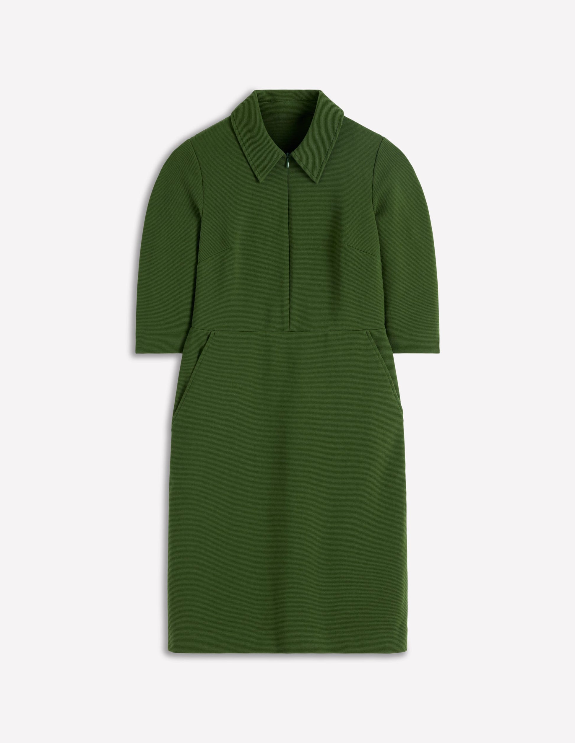 Boden Women's Cam Short Sleeve Ottoman Dress in Green | Size 4 Boden Women's Cam Short Sleeve Ottoman Dress in Green | Size 4