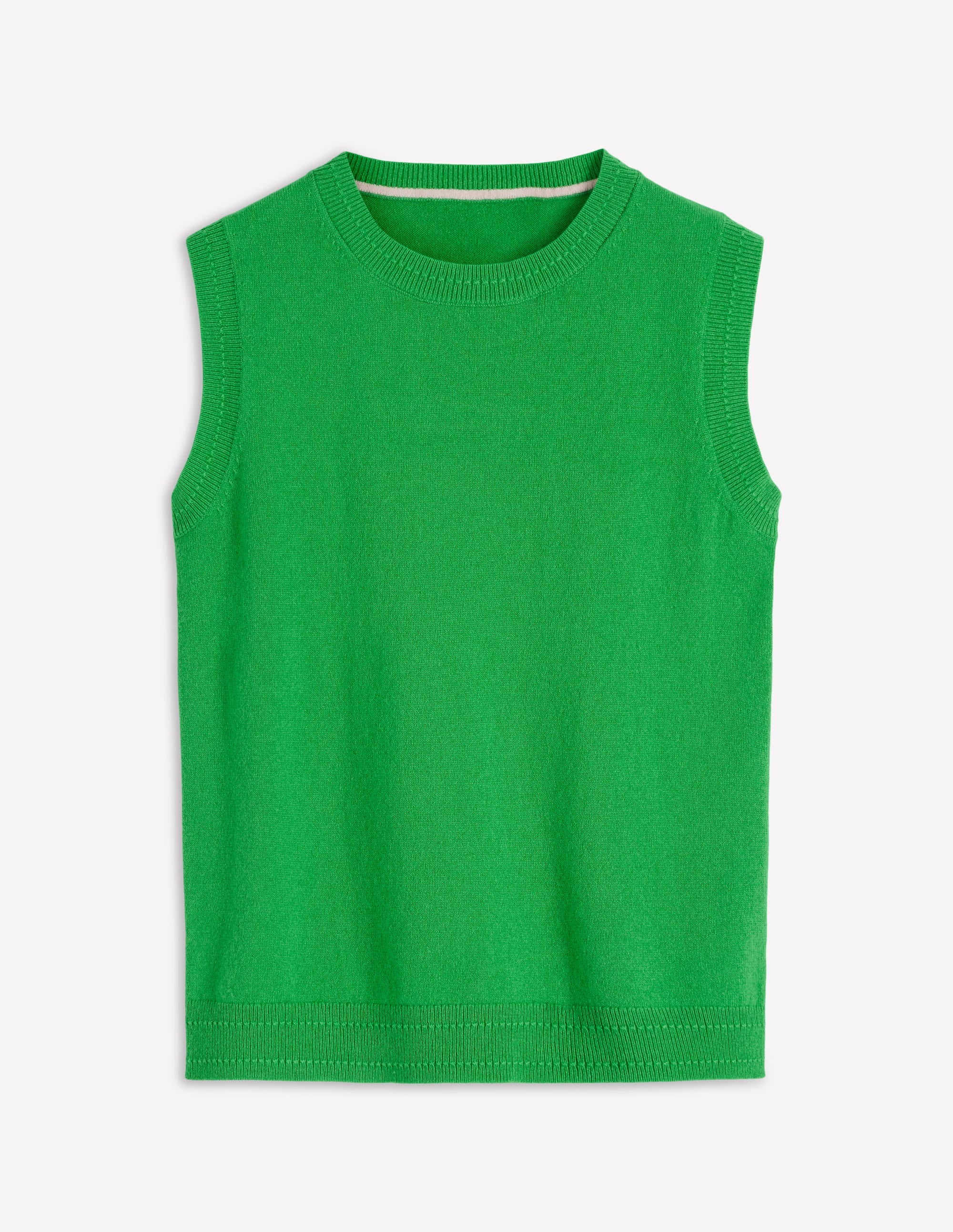 Eva Cashmere Vest-Sapling Green | Boden USA