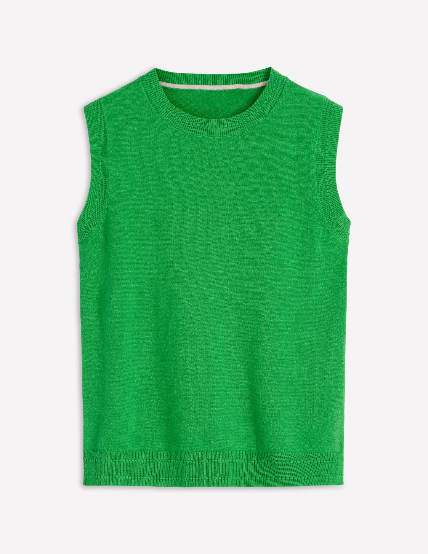 Eva Cashmere Vest-Sapling Green