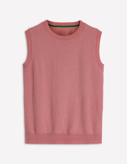 Eva Cashmere Vest-Camelia Pink-7
