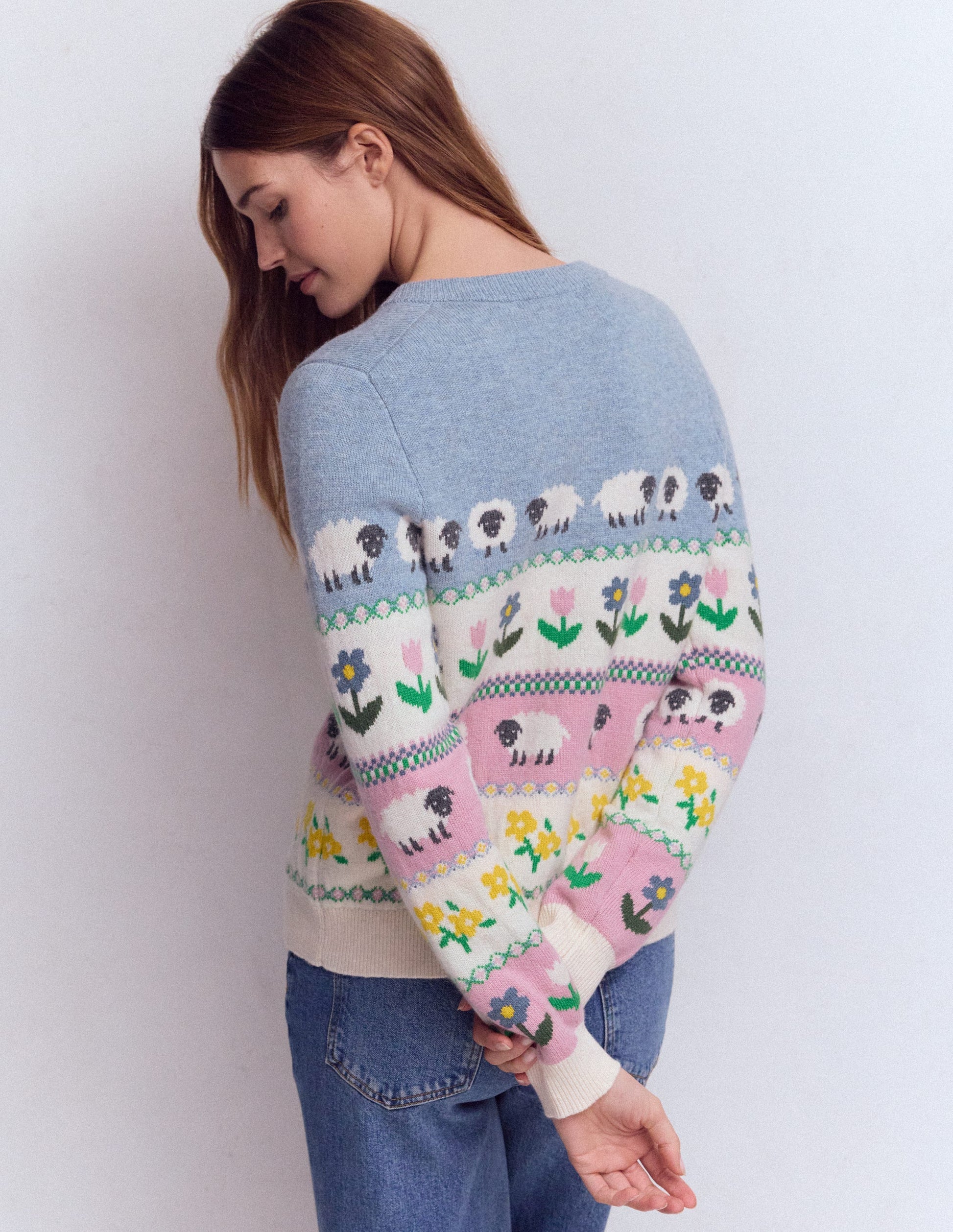 Edie Fair Isle Cardigan-Easter Farm-3