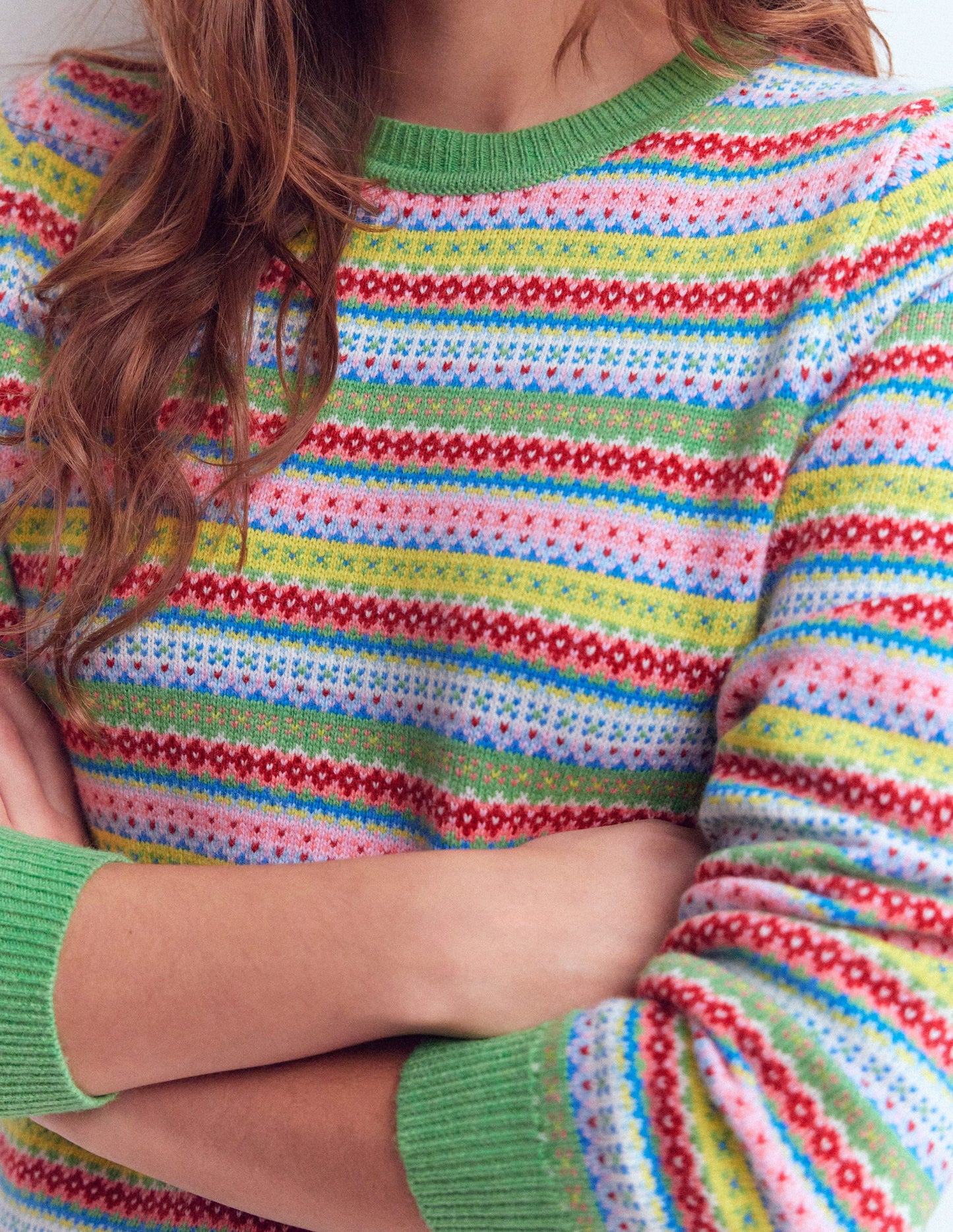 Edie Fair Isle Sweater-Multi, Heritage Geo