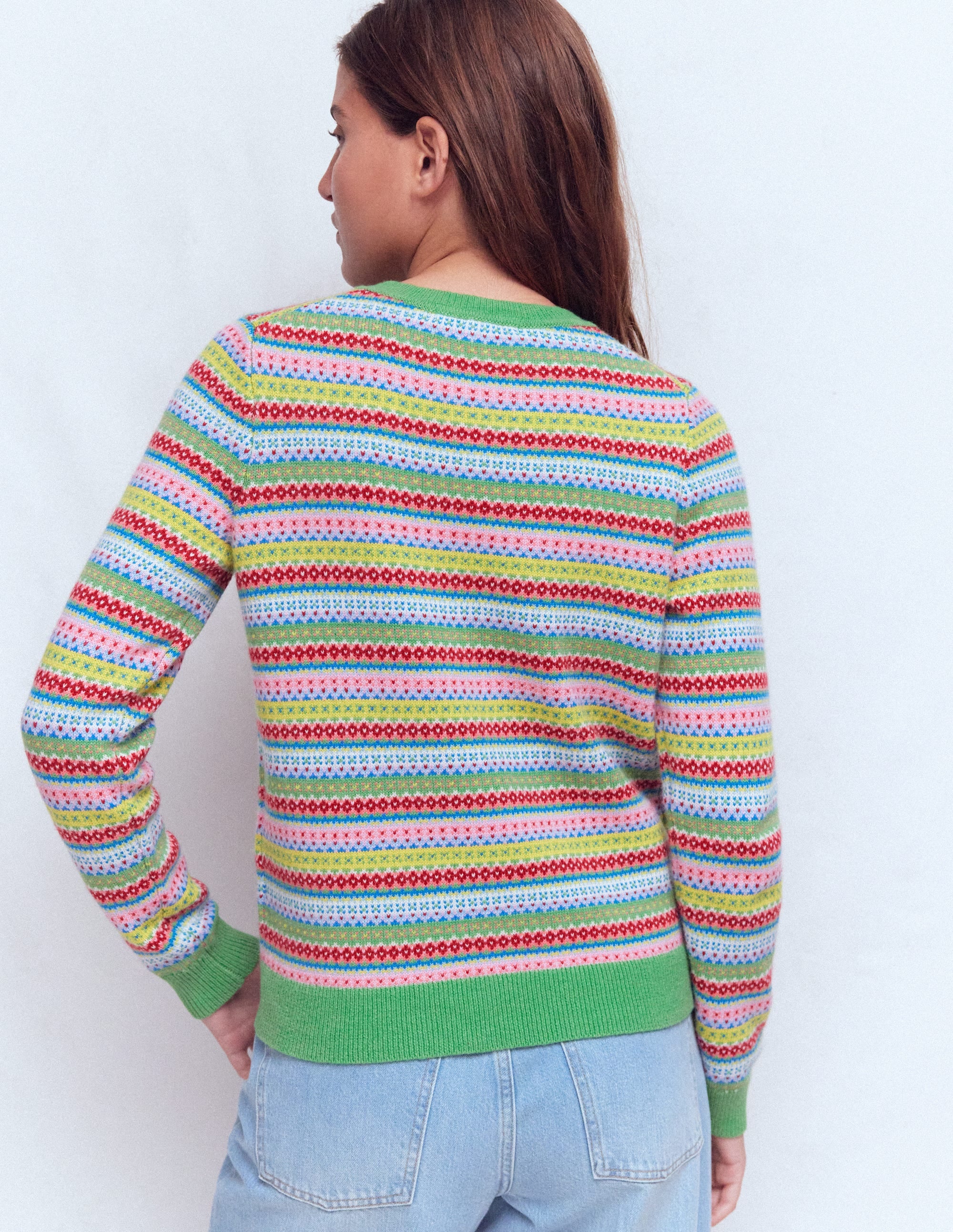 Edie Fair Isle Sweater-Multi, Heritage Geo - Image 3