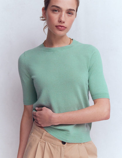 Eva Cashmere T-Shirt-Celadon Blue-4