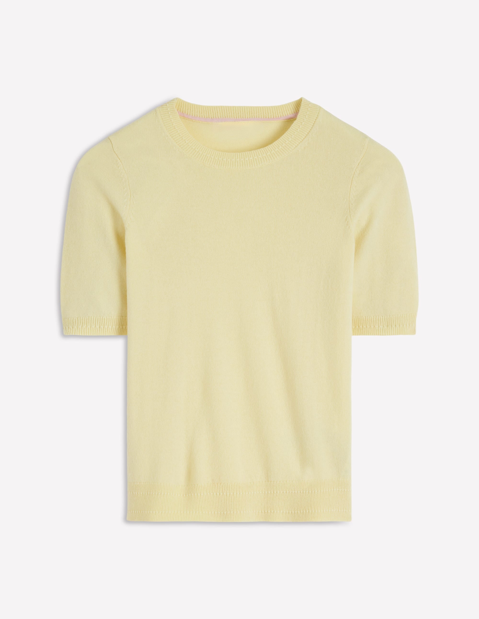 Eva Cashmere T-Shirt-Sandstone Yellow - Image 6