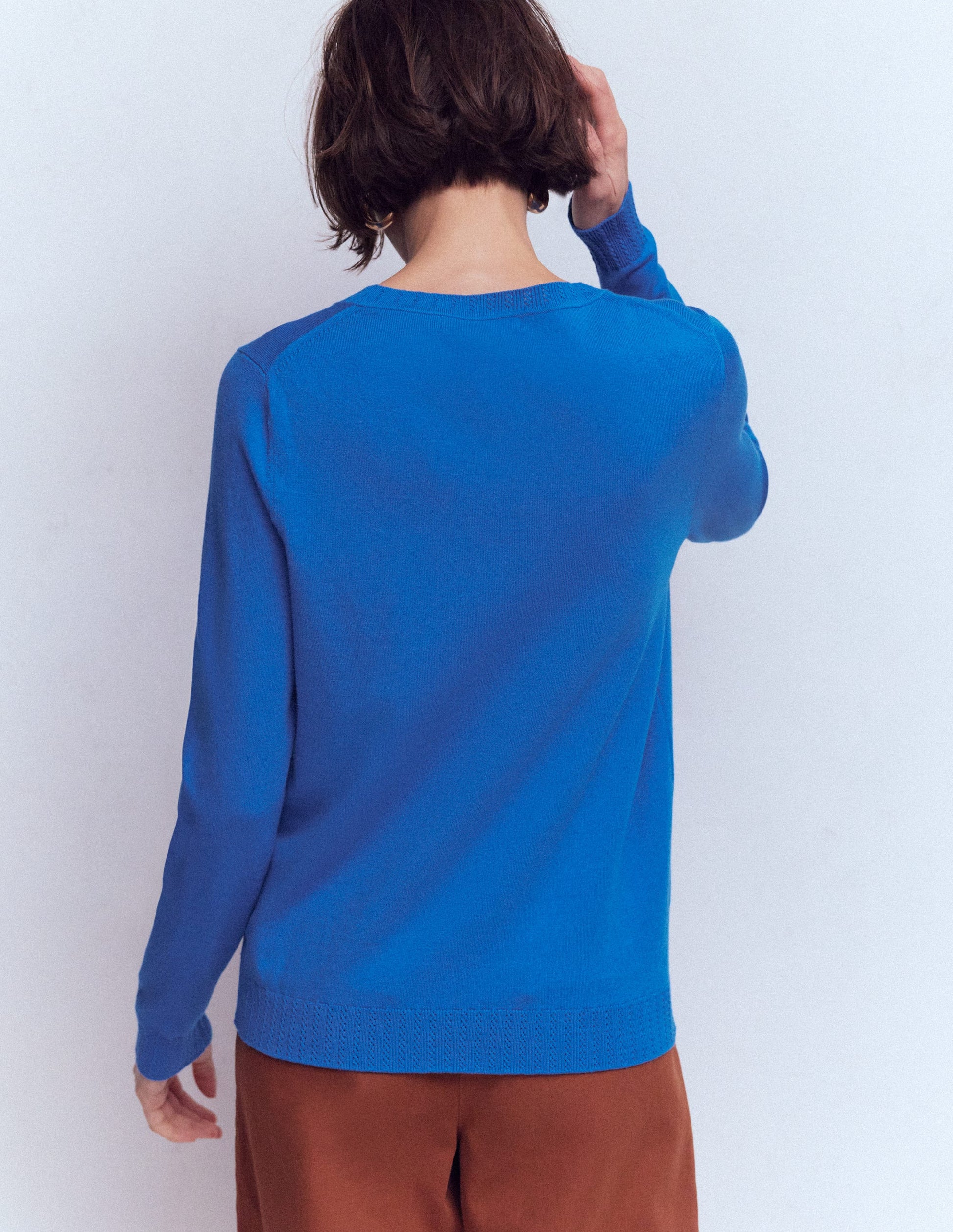 Emilia Cotton Crew Sweater-Kingfisher Blue-3