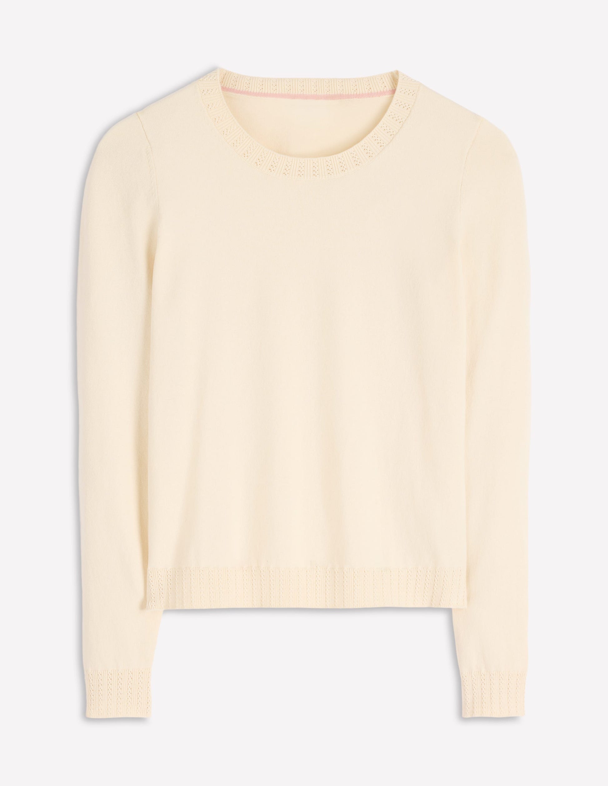 Emilia Cotton Crew Sweater-Warm Ivory-5