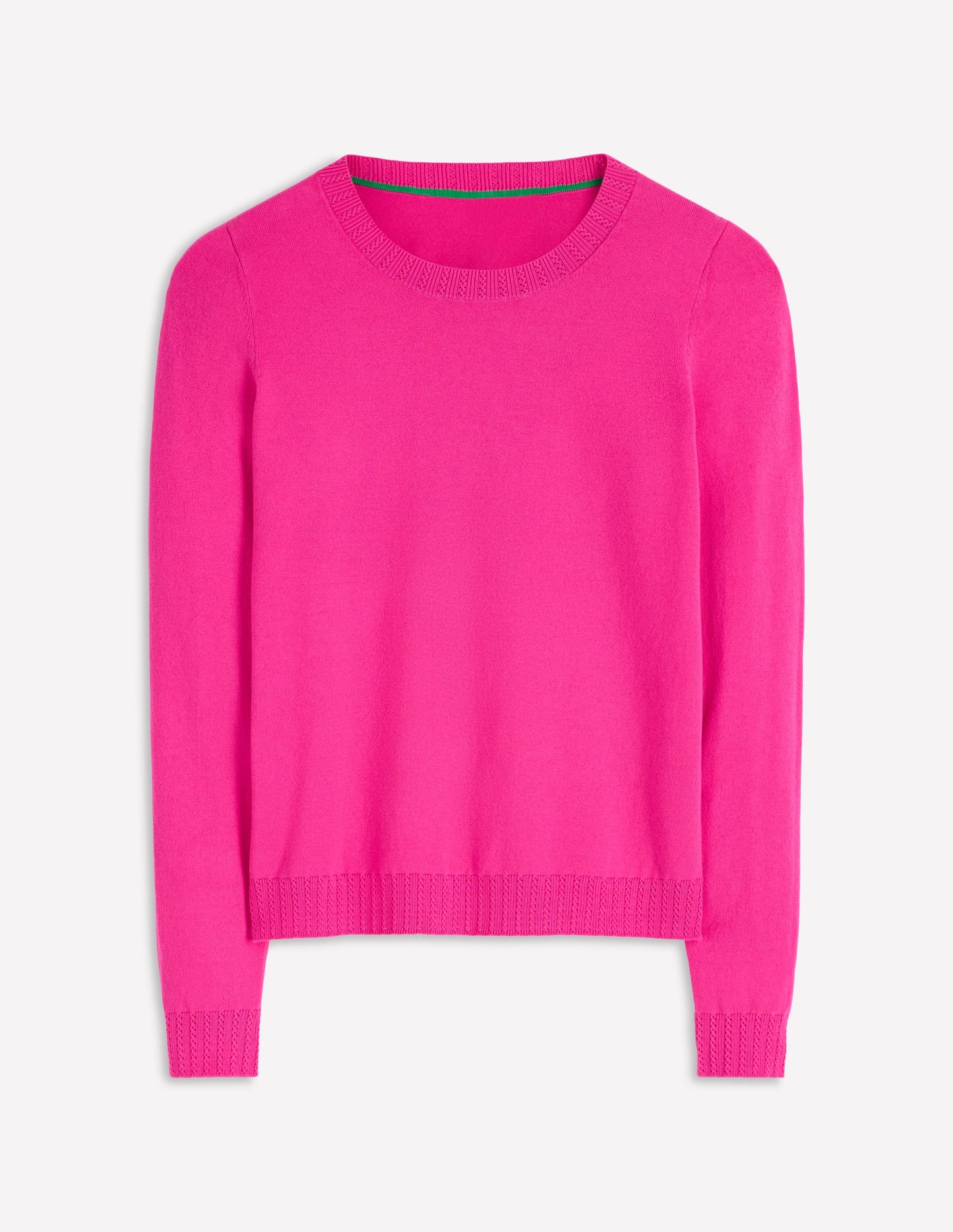 Emilia Cotton Crew Sweater-Pink Peony