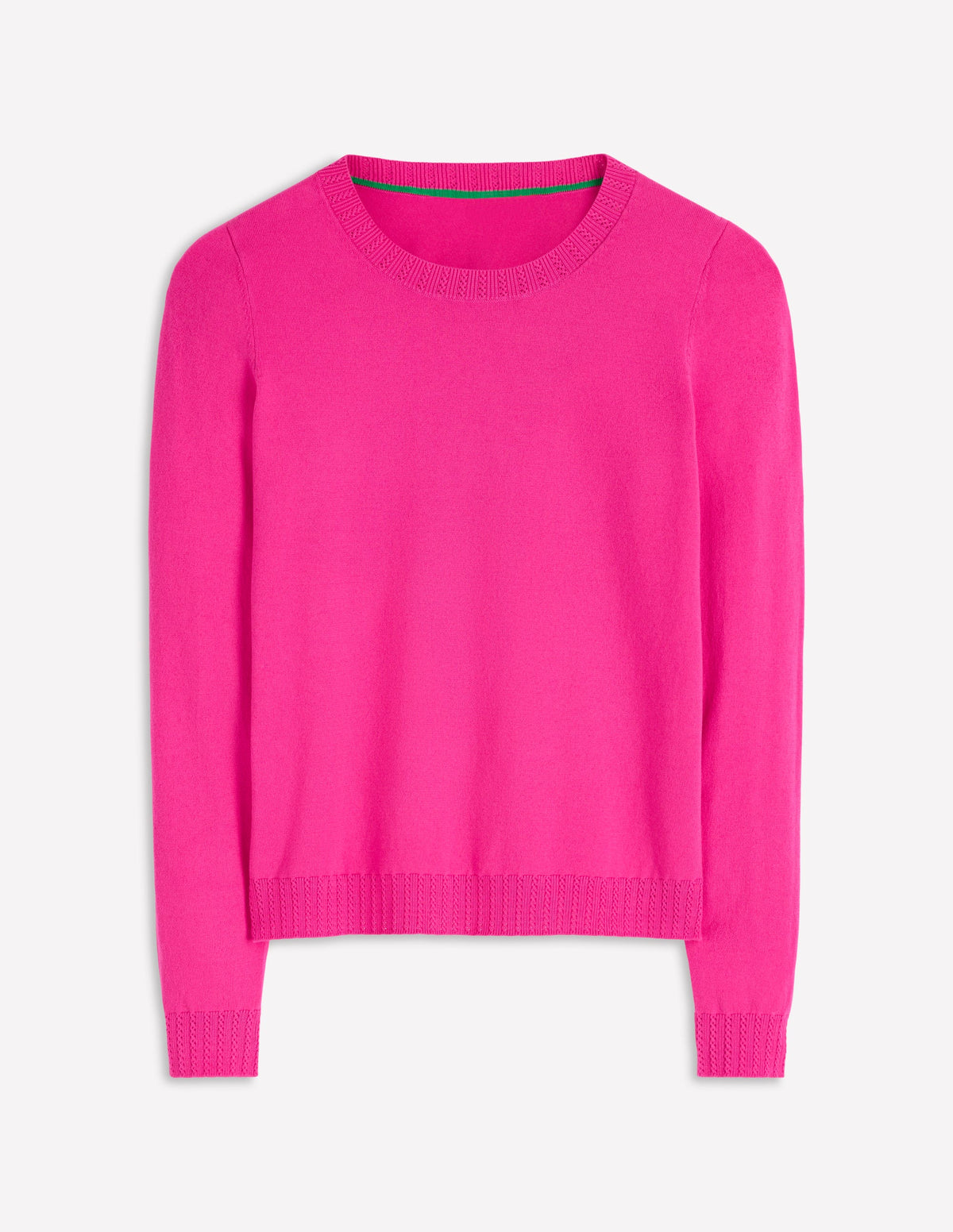Emilia Cotton Crew Sweater-Pink Peony - Image 5