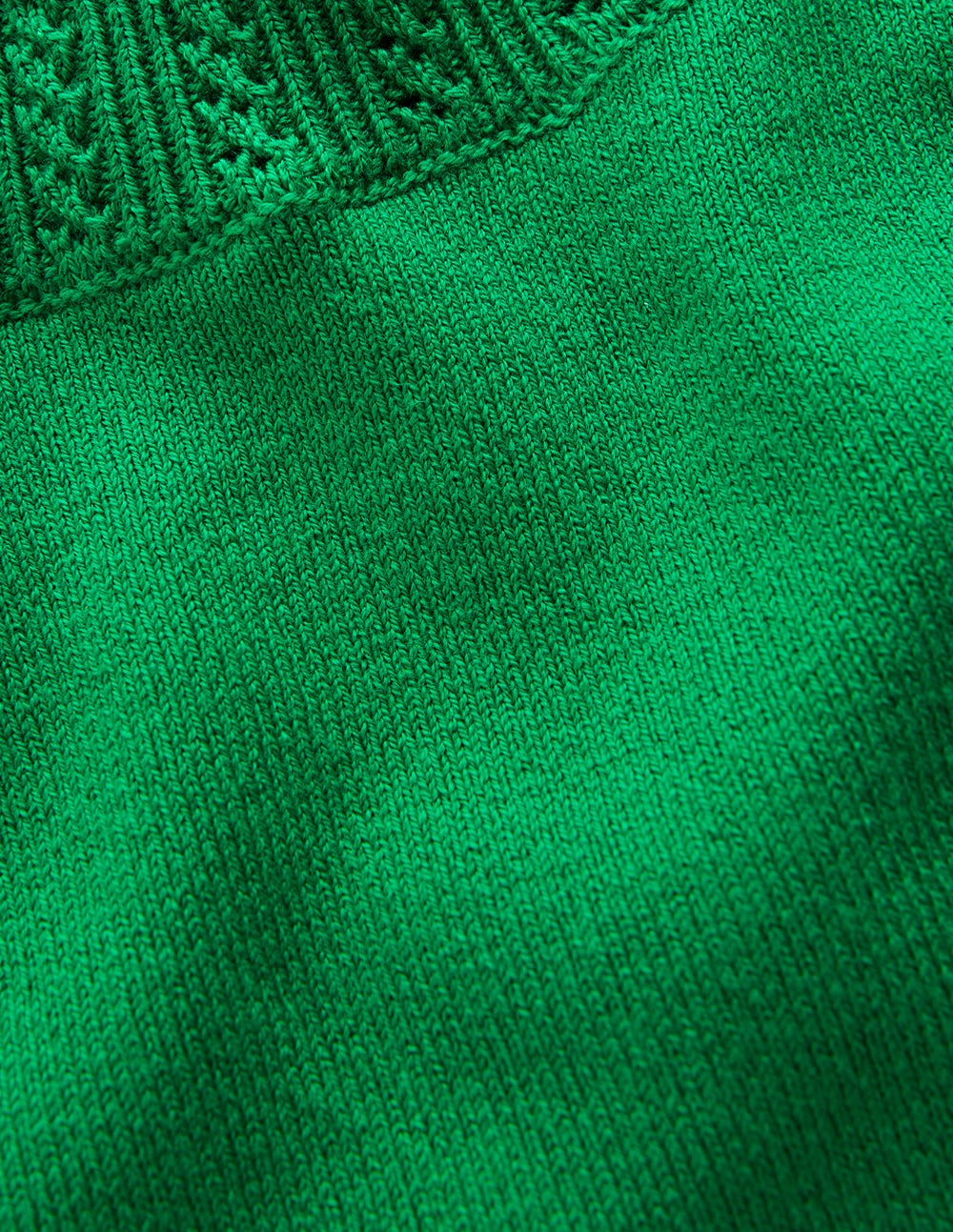 Emilia Cotton Crew Sweater-Rich Emerald - Image 6