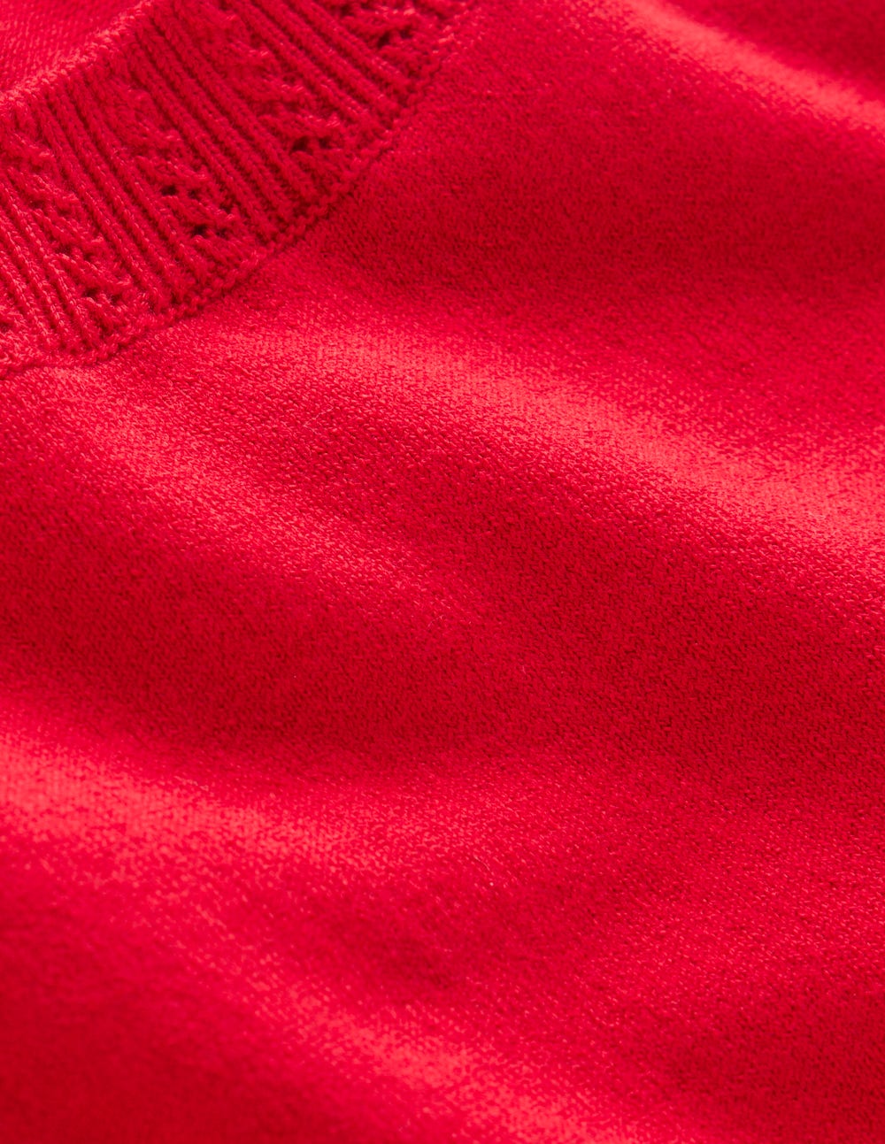 Emilia Cotton Crew Neck Vest-Salsa Red-6