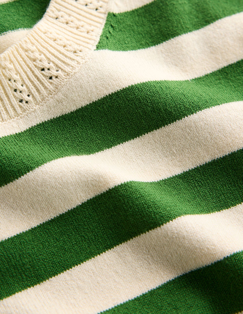 Emilia Cotton Crew T-shirt-Promenade Green/ Ivory Stripe - Image 7